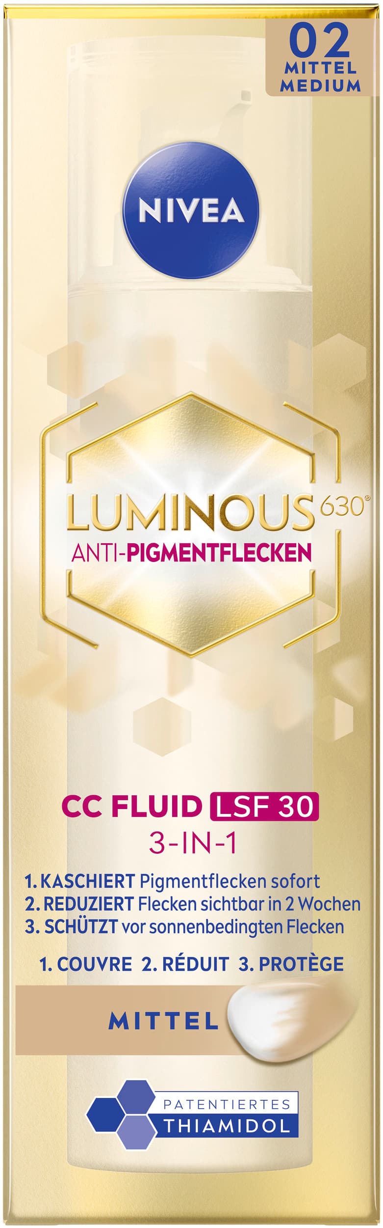 Nivea Luminous CC Fluid LSF30 mittel