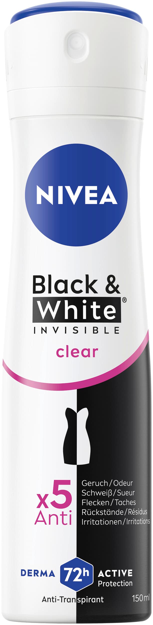 NIVEA Deo Spray Black & White Invisible Clear Anti-Transpirant