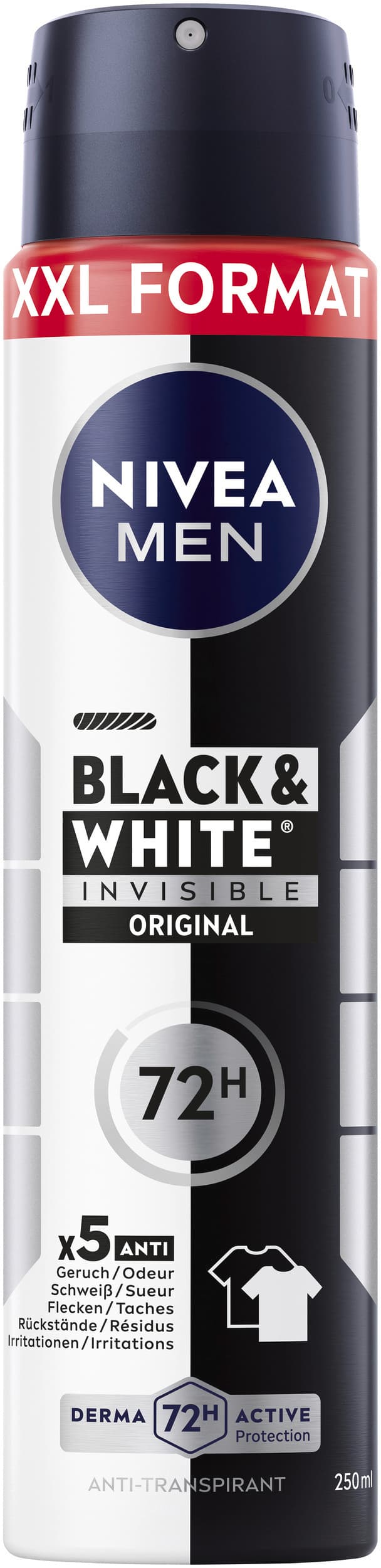 NIVEA MEN Black & White Original Anti-Transpirant Spray XXL