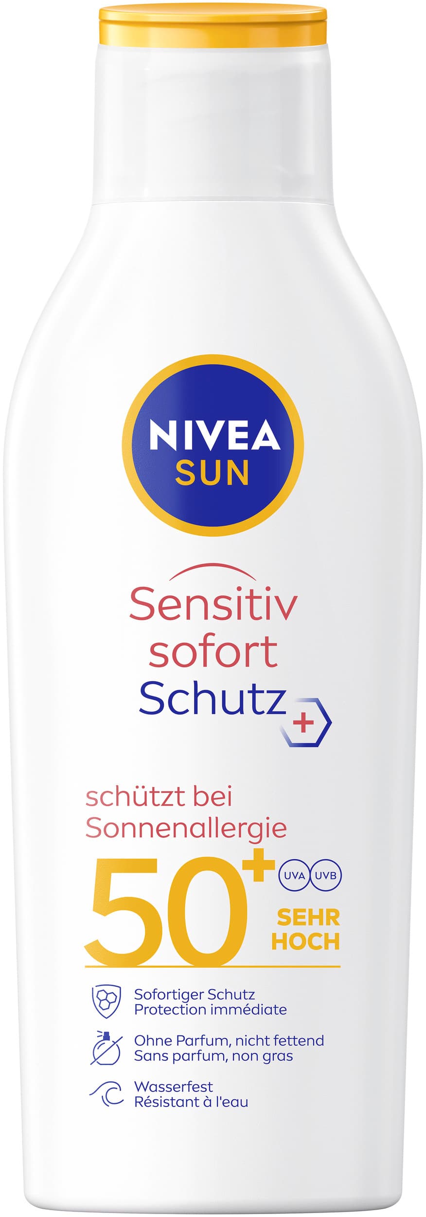 NIVEA SUN Sensitive Sofort Schutz Sonnenallergie Sonnenmilch LSF50+
