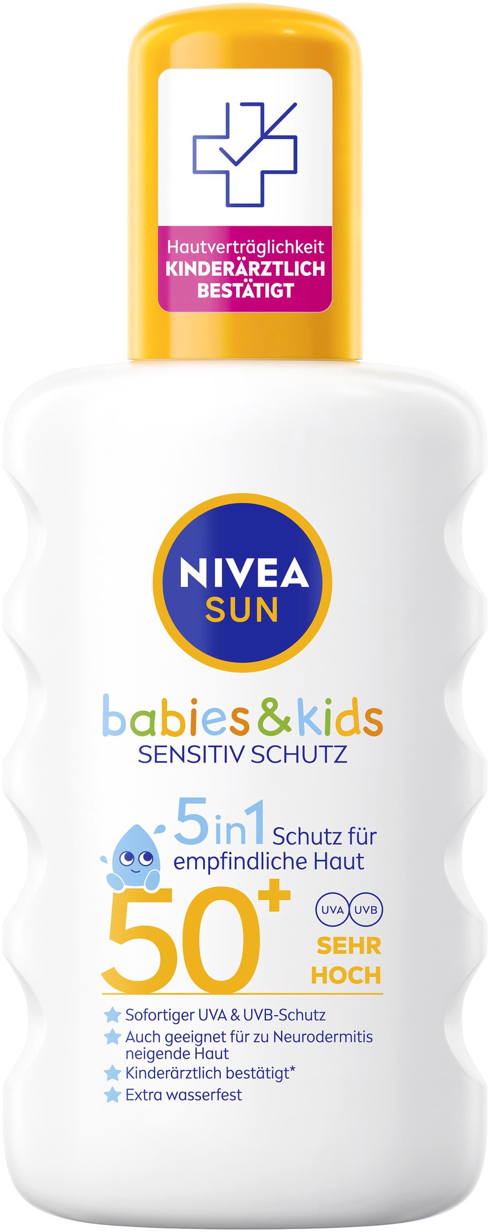 NIVEA SUN Kids Schutz & Sensitiv Sonnenspray Lsf 50+
