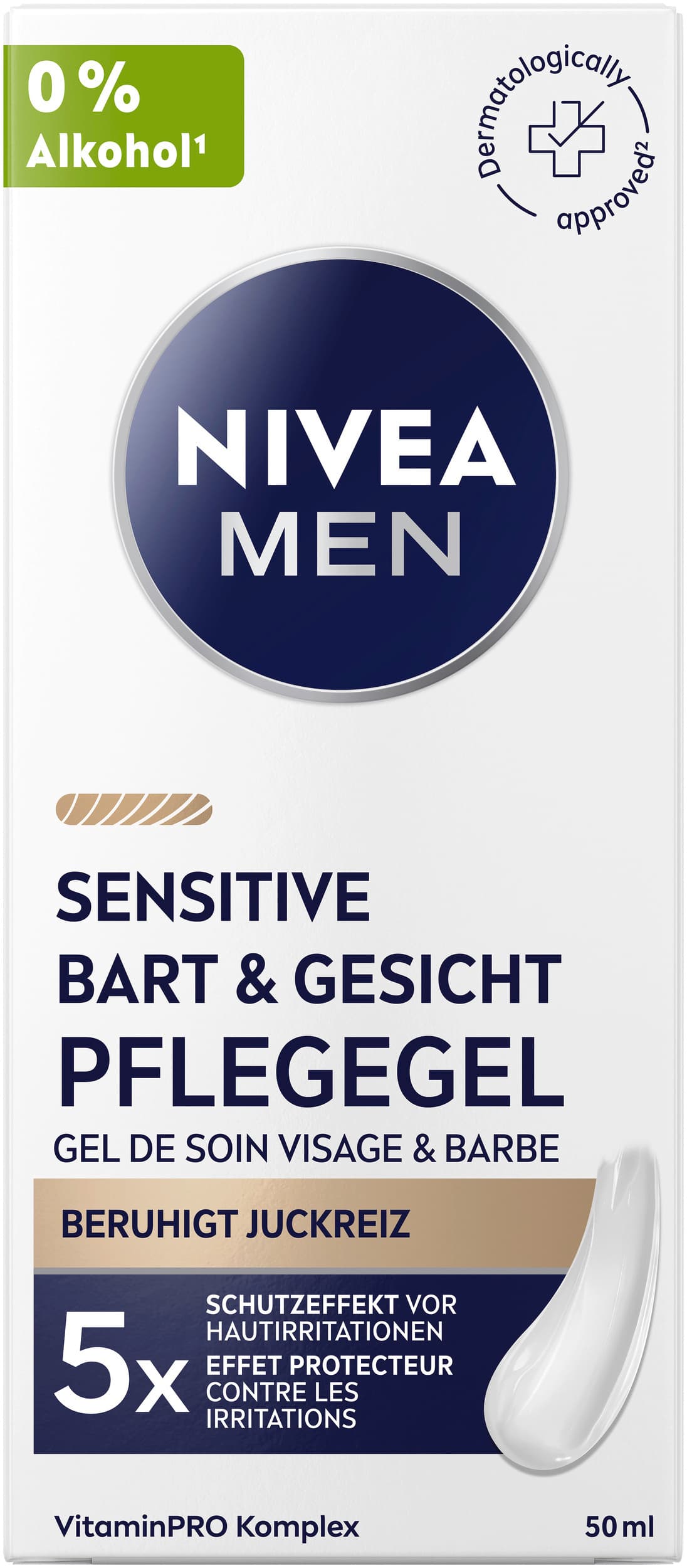 NIVEA MEN Sensitive Bart & Gesicht Pflege-Gel