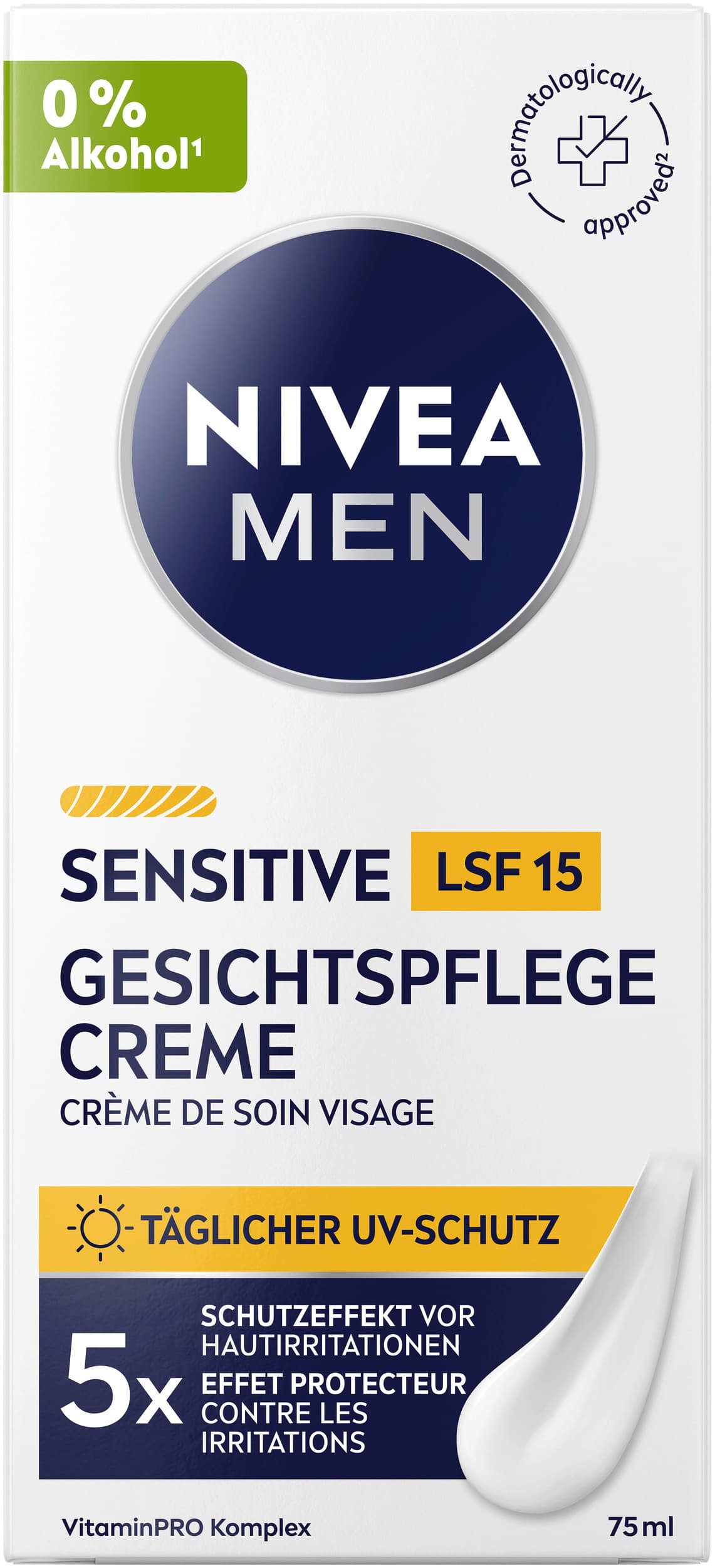 NIVEA MEN Sensitive Gesichtspflege Creme LSF 15