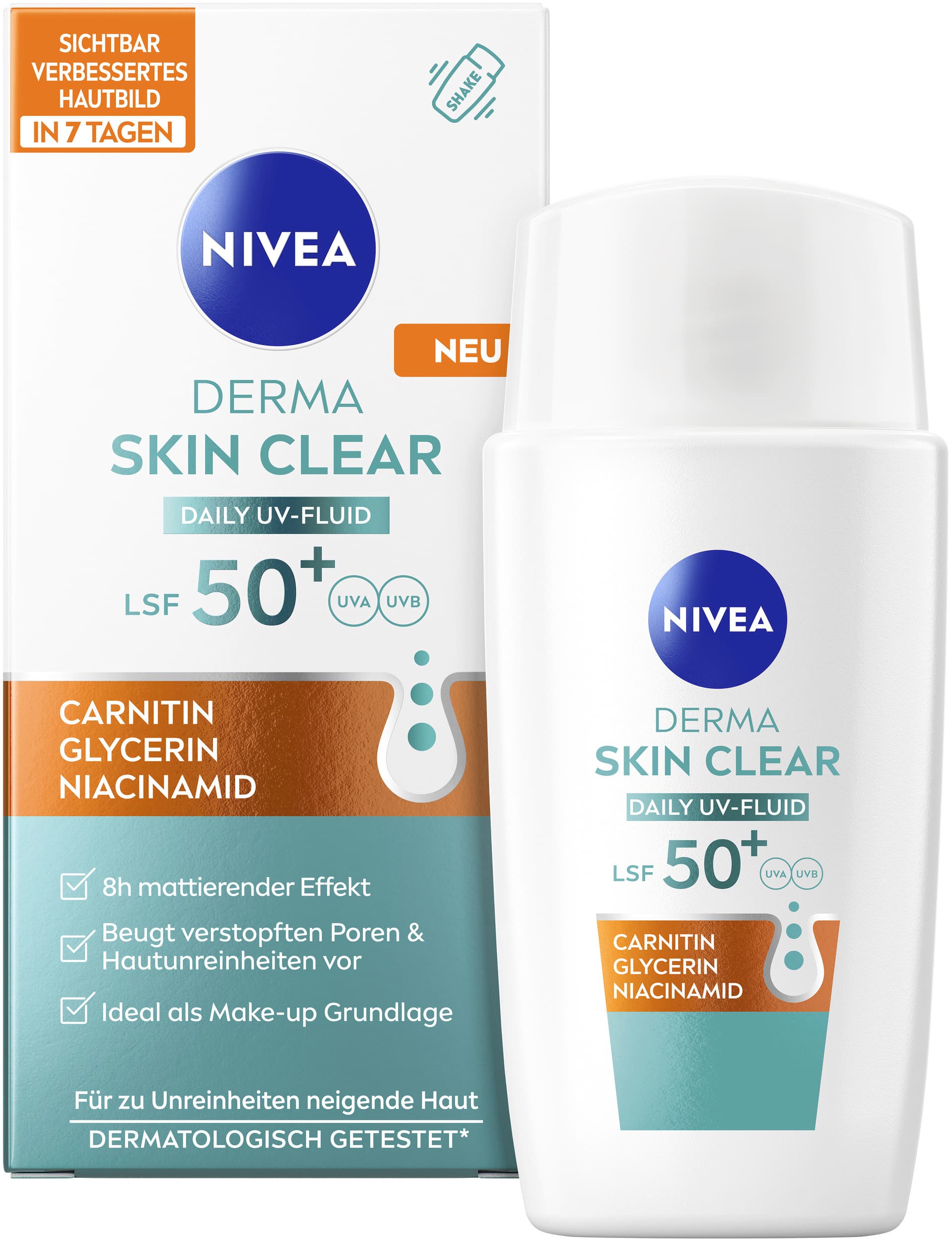 Nivea Derma Skin Clear Daily UV-Fluid LSF 50