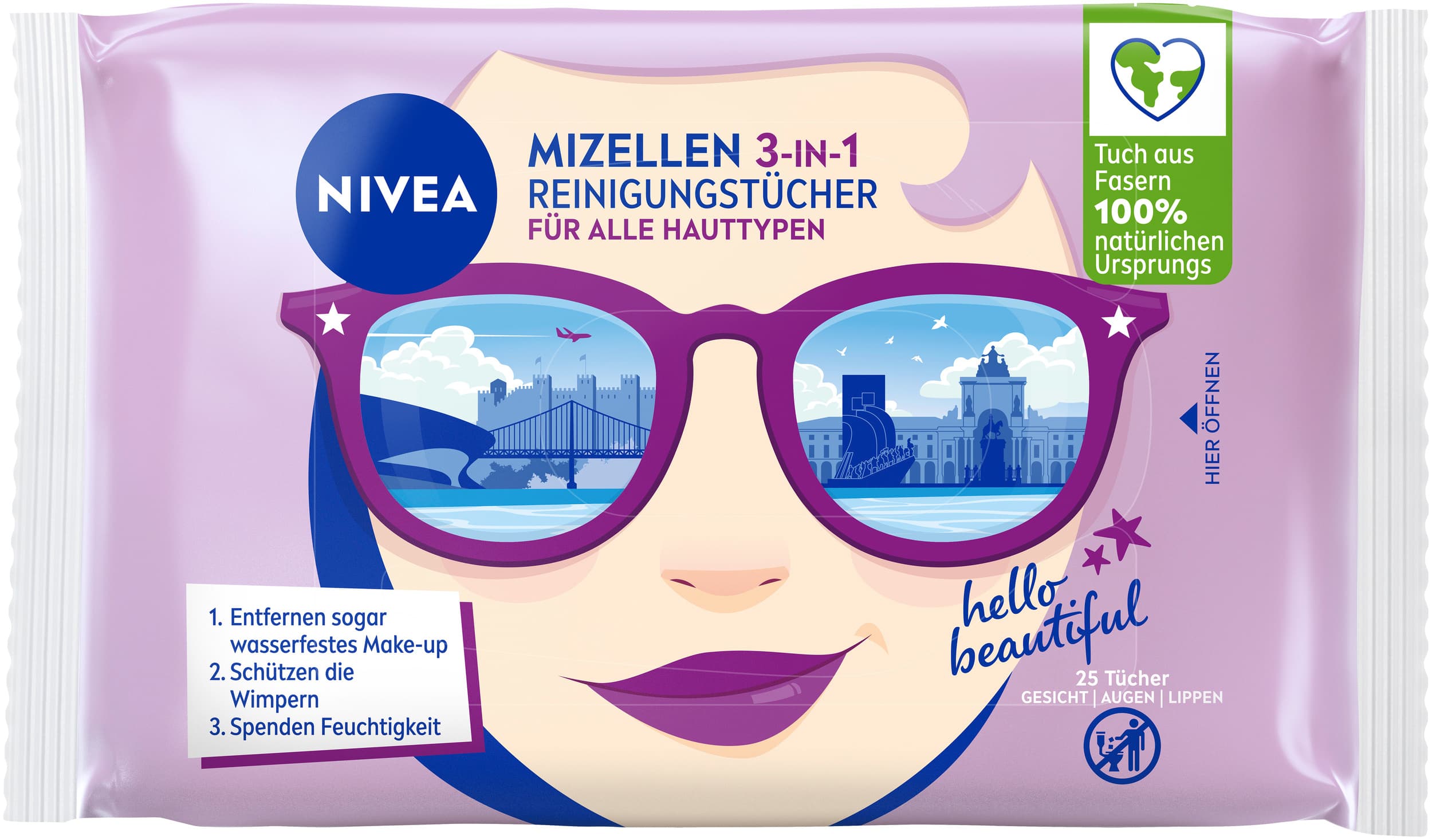 NIVEA Mizellen 3in1 Reinigungstücher für alle Hauttypen