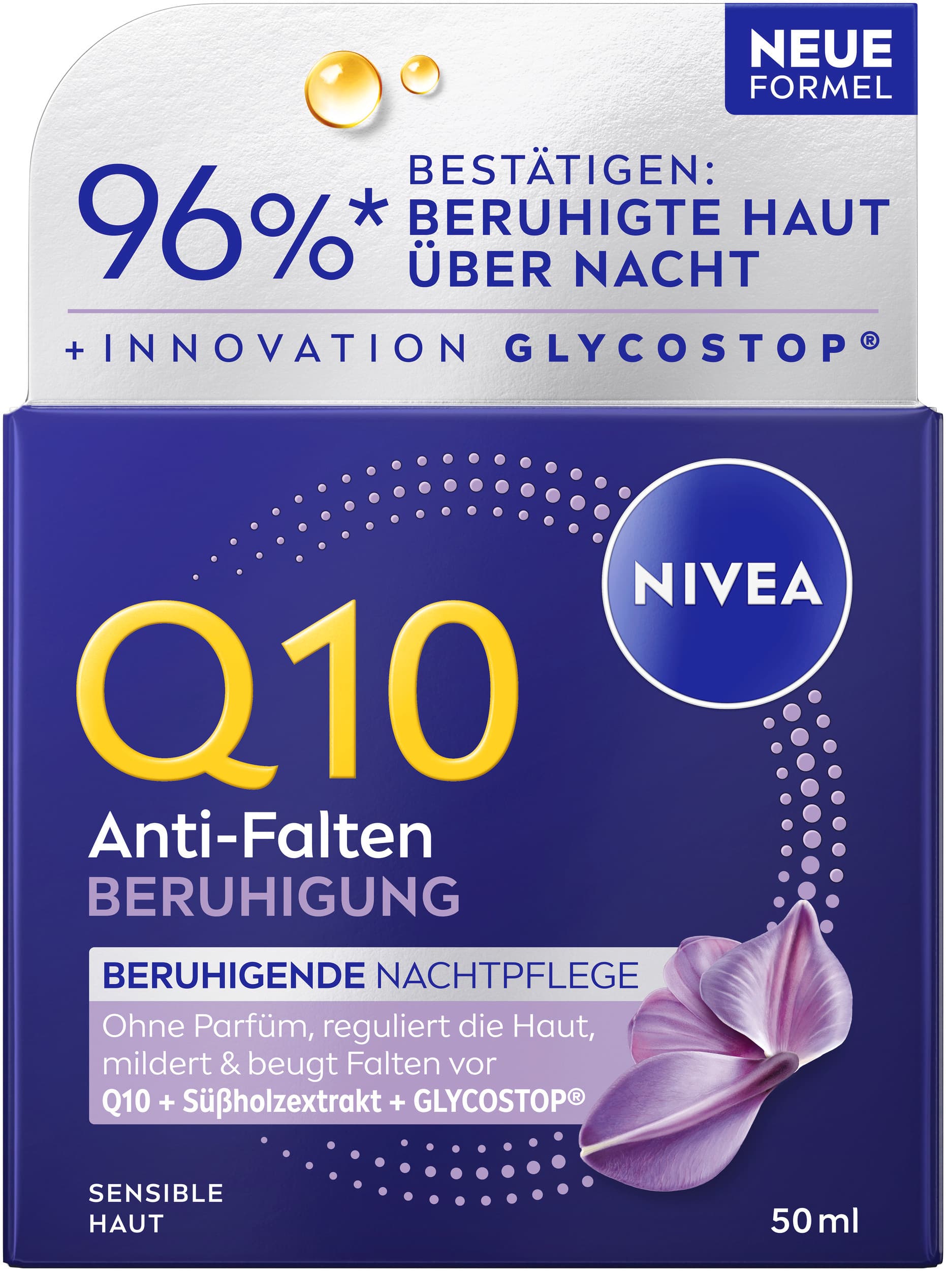 NIVEA Q10 Anti-Falten Beruhigende Nachtpflege Sensible Haut