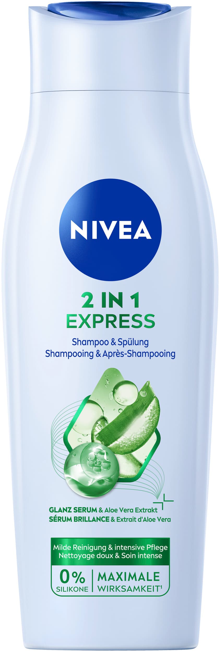 NIVEA 2in1 Pflege Express Shampoo & Spülung Glanz Serum