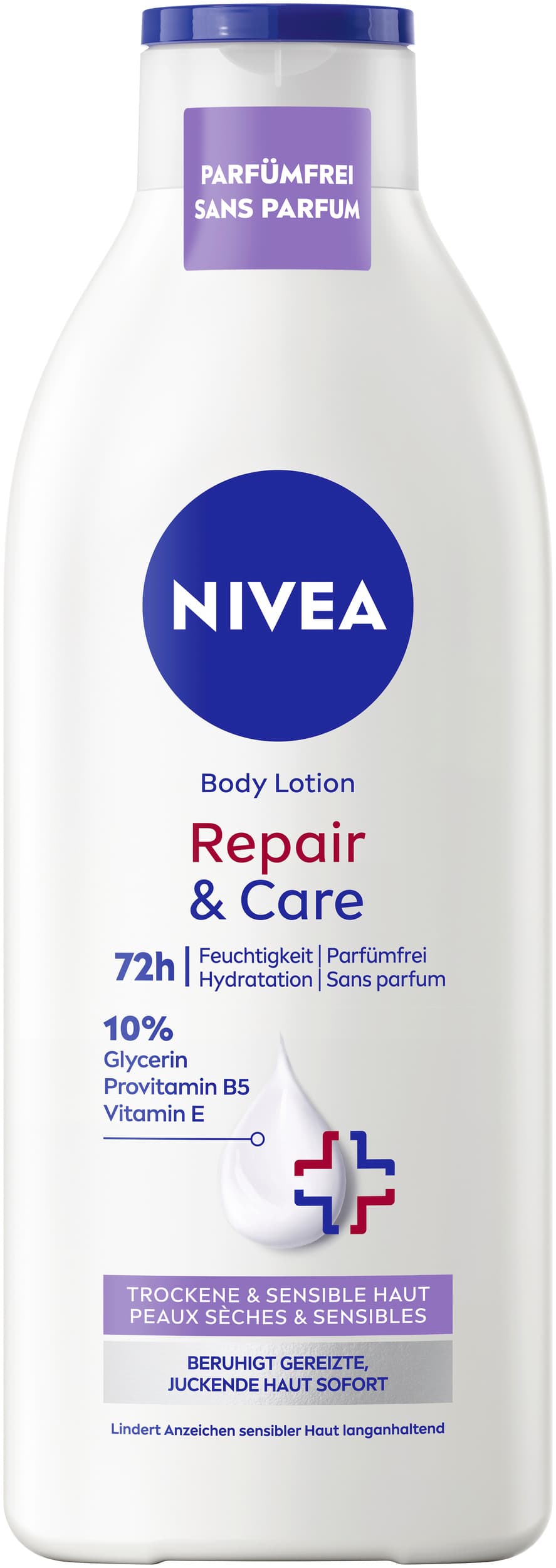 NIVEA Body Lotion Repair & Care Parfümfrei
