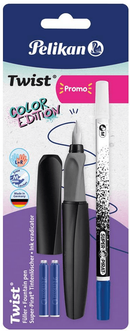Pelikan Füller-Set Twist P457 Feder M schwarz