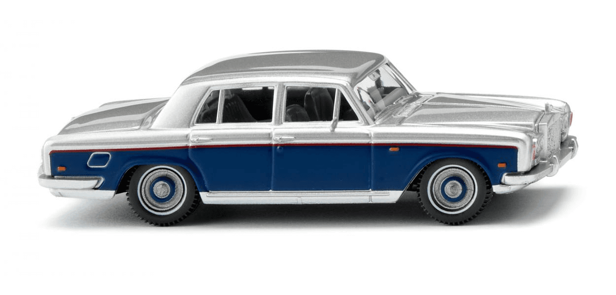 WIKING 083705 Rolls-Royce Silver Shadow Modellauto 1:87 silber-blau