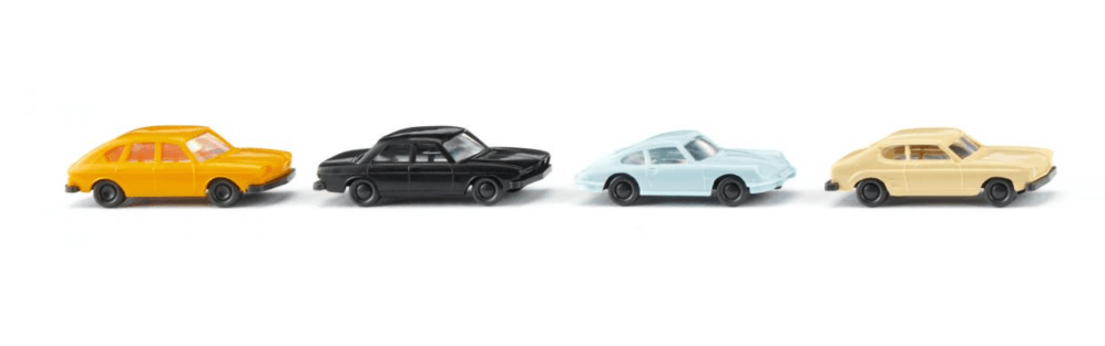WIKING 091307 4 klassische Personenwagen Set, Spur N Modellautos 1:160