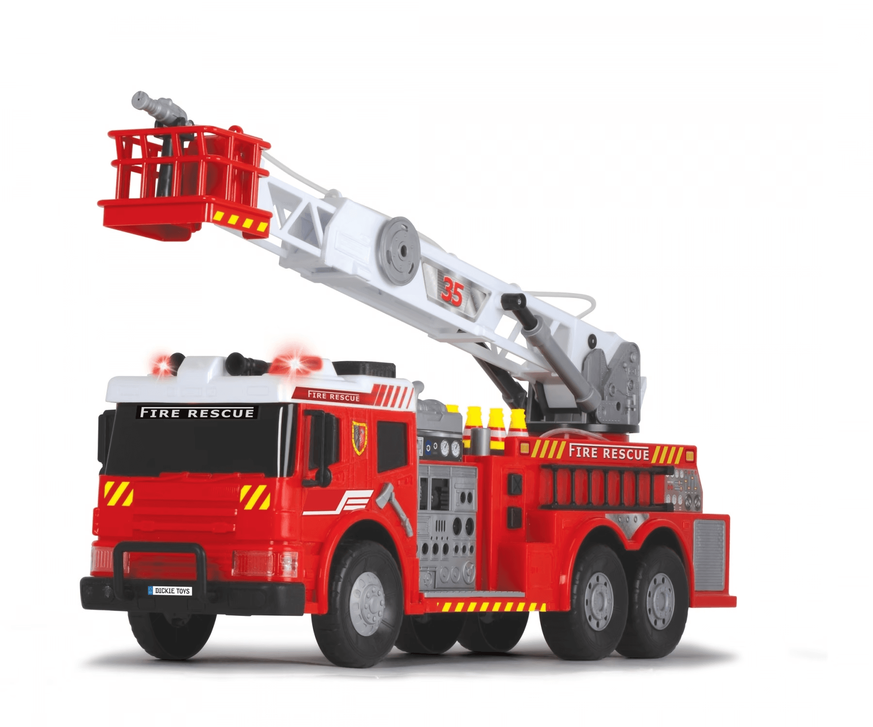 Dickie Toys SOS Fire Brigade Feuerwehrlöschzug mit Licht, Sound und Wasserspritze