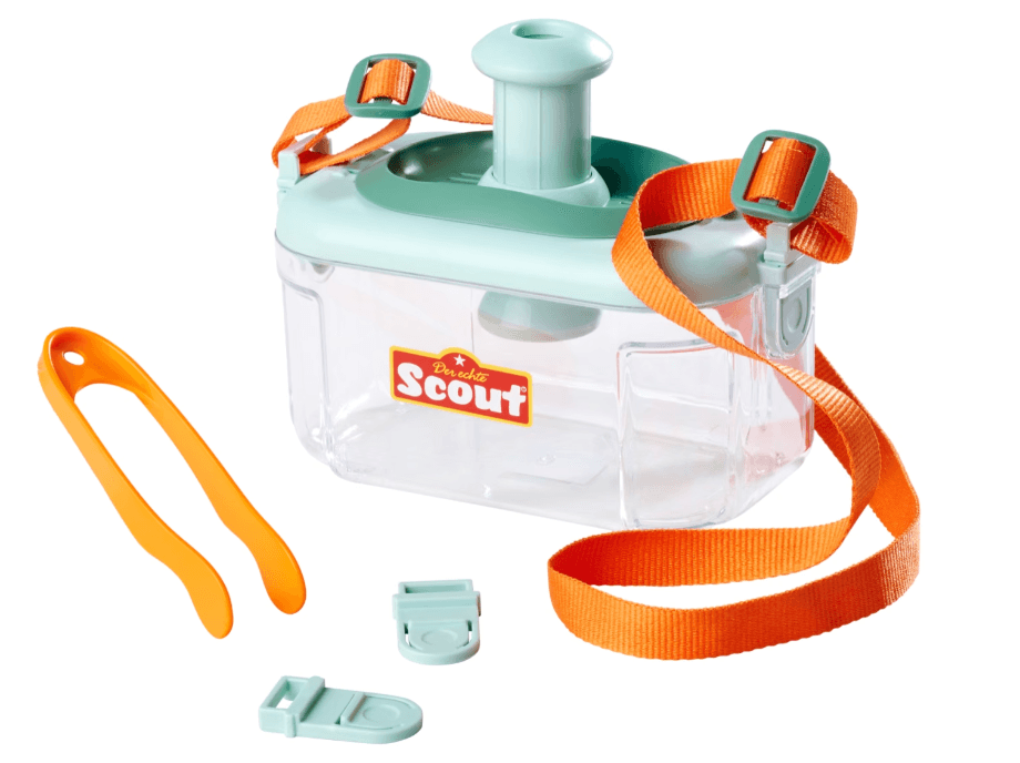 Simba Scout Lupenbecher mit drehbarem Okular, Pinzette und Tragegurt, 15 cm, ab 3 Jahren