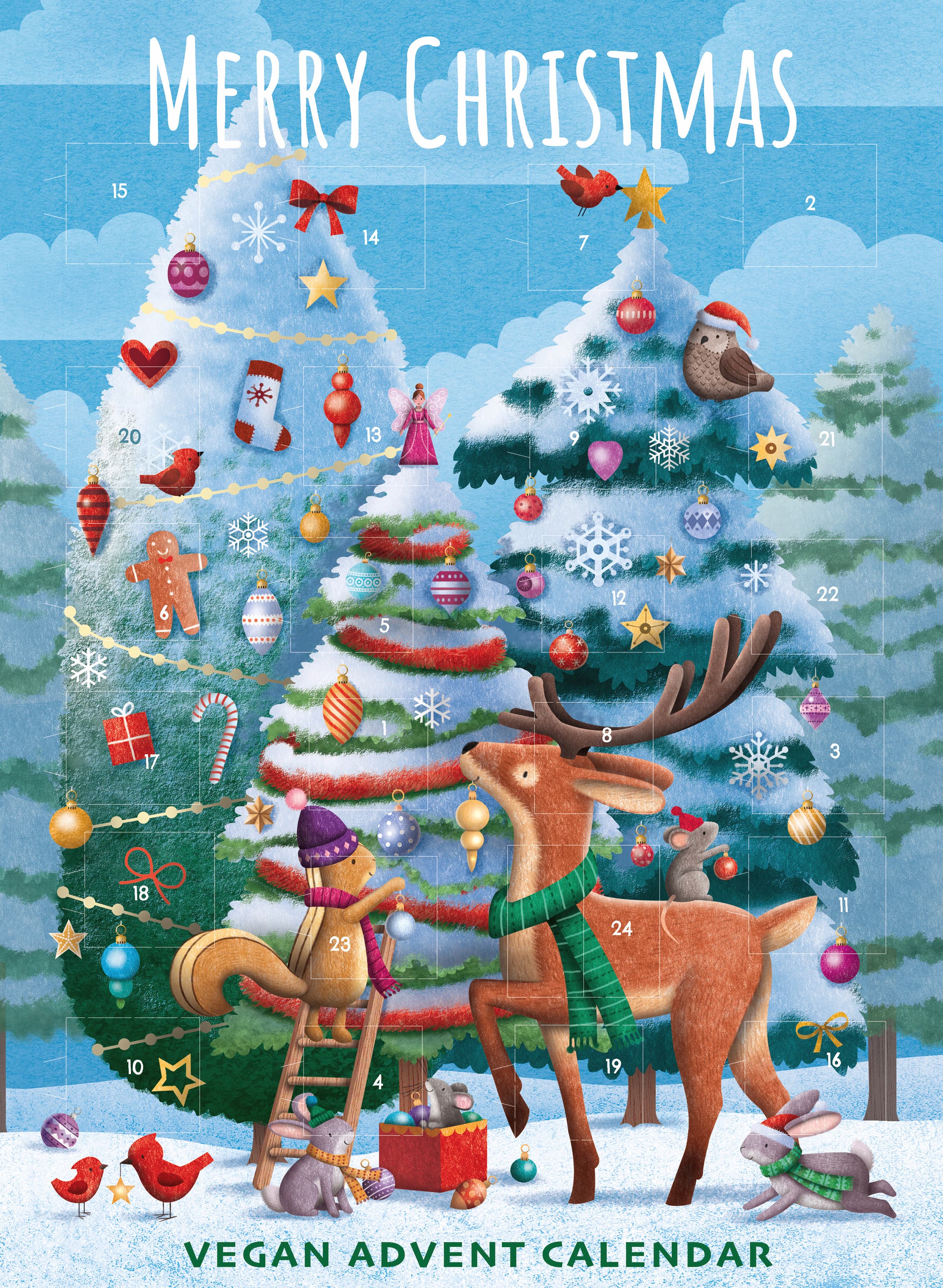 Adventskalender mit Schokolade vegan