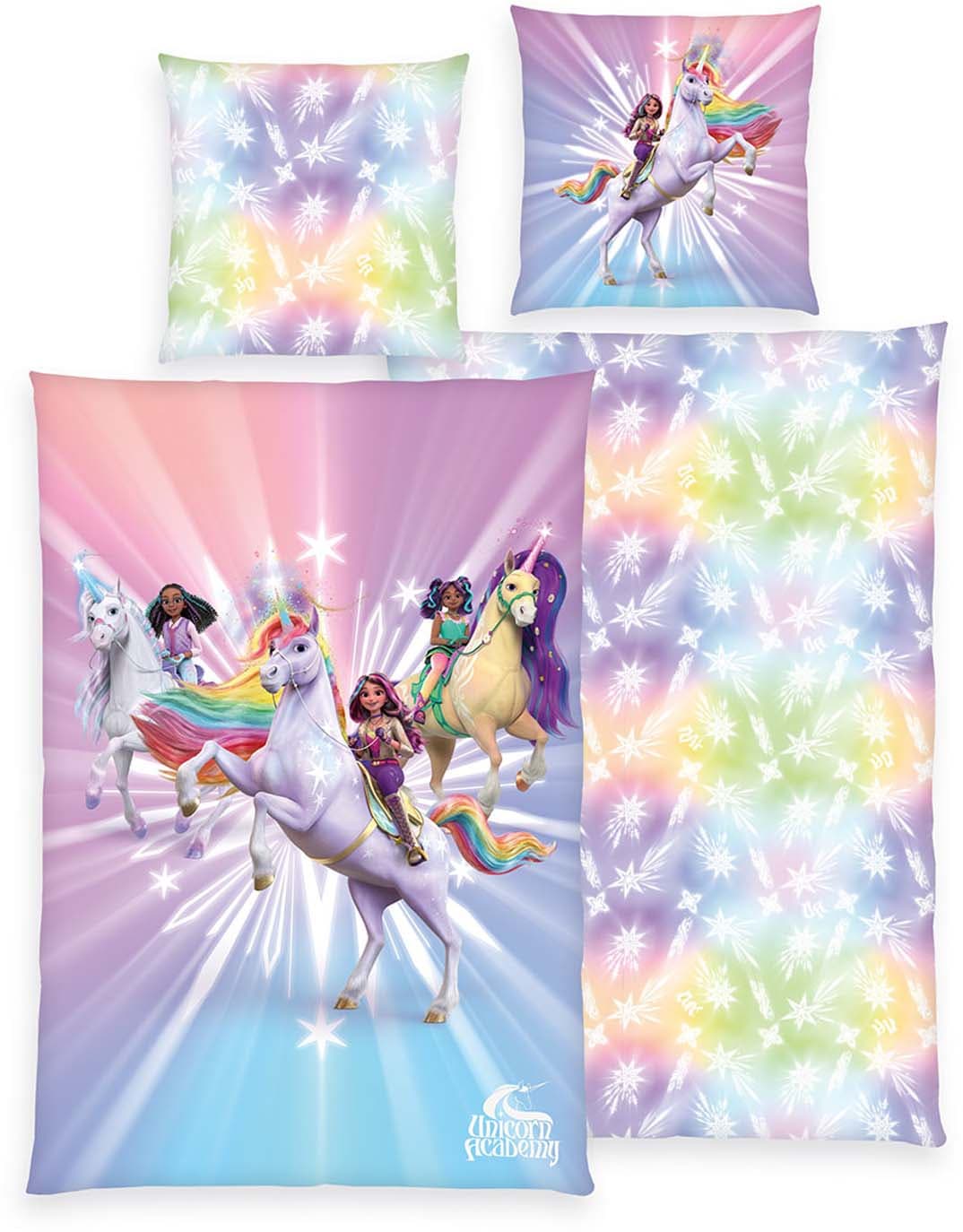 Unicorn Academy Bettwäsche 70x90cm, 140x200cm