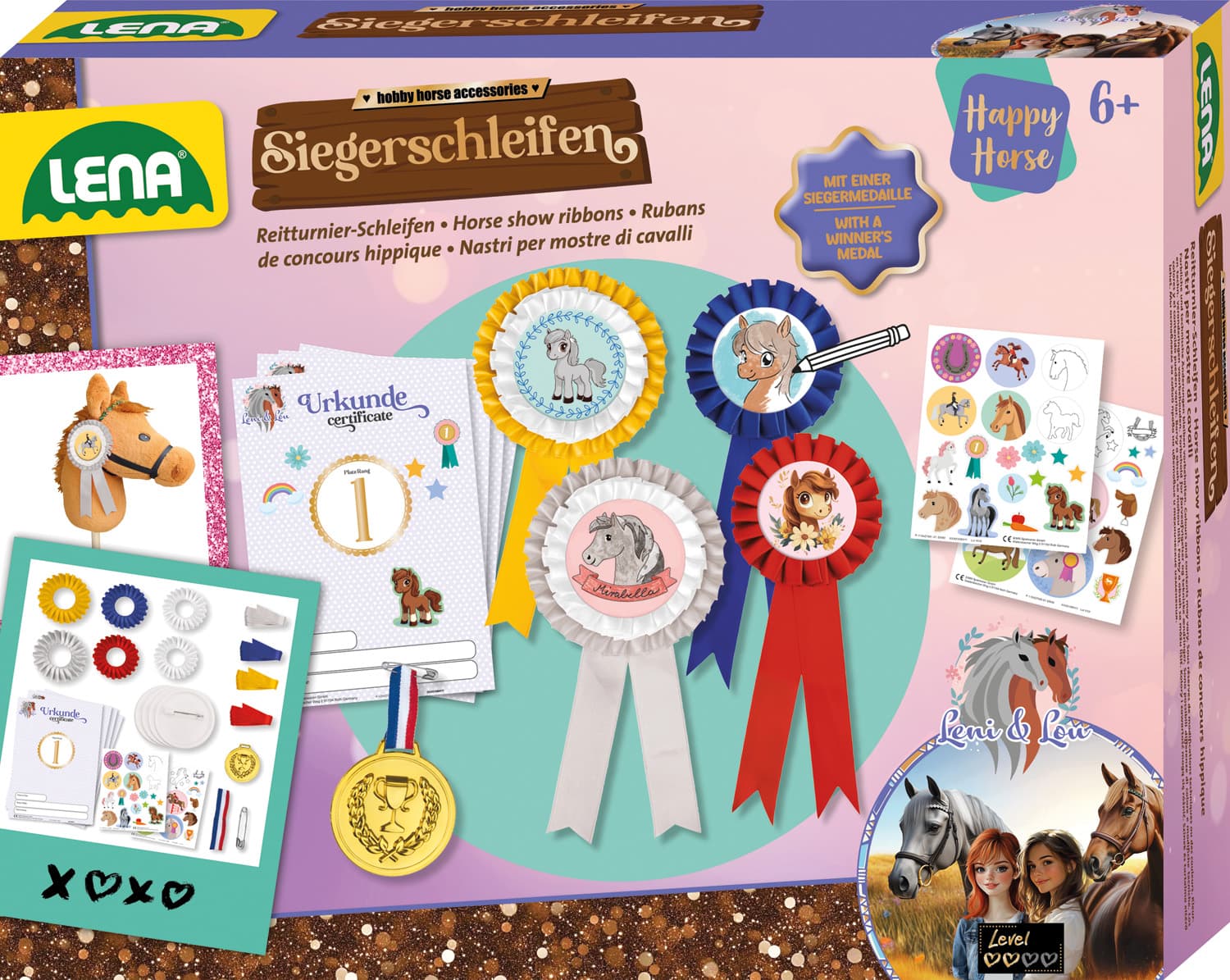 LENA Siegerschleifen Hobby Horsing Bastelset ab 6 Jahren