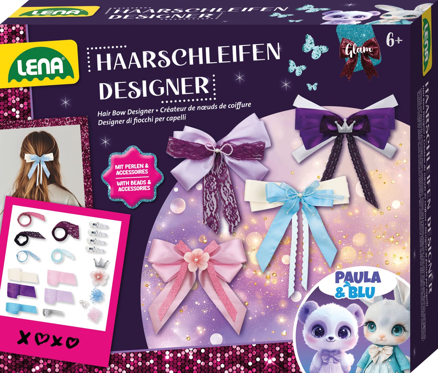 LENA Haarschleifen Designer Kreativset ab 6 Jahren