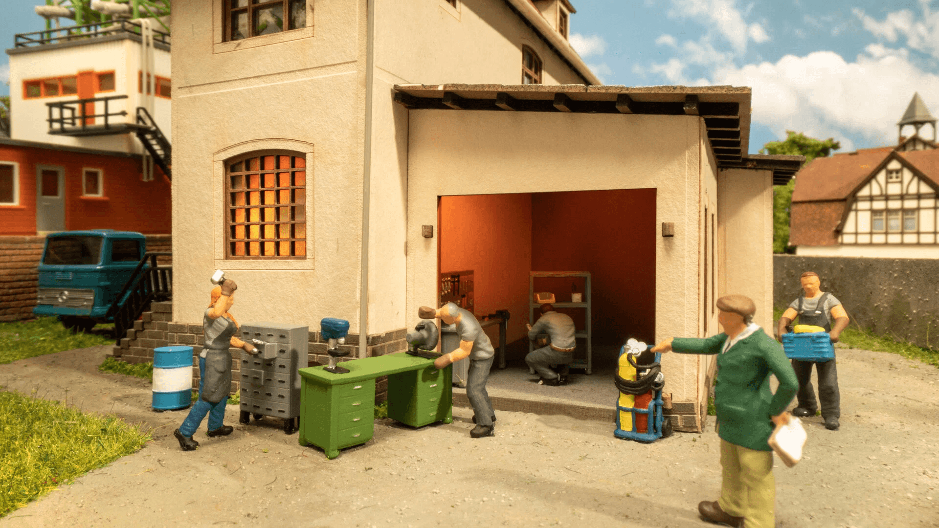 NOCH 16410 3D-Kit Industrie & Gewerbe H0 – Werkstatt- und Betriebszubehör 1:87