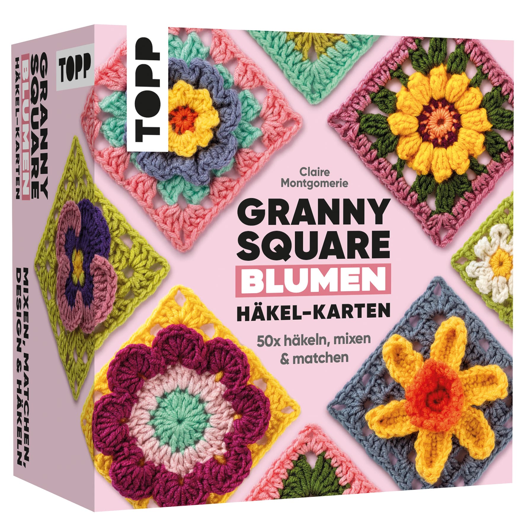Granny Square Blumen Häkel-Karten (Deutsche Ausgabe)