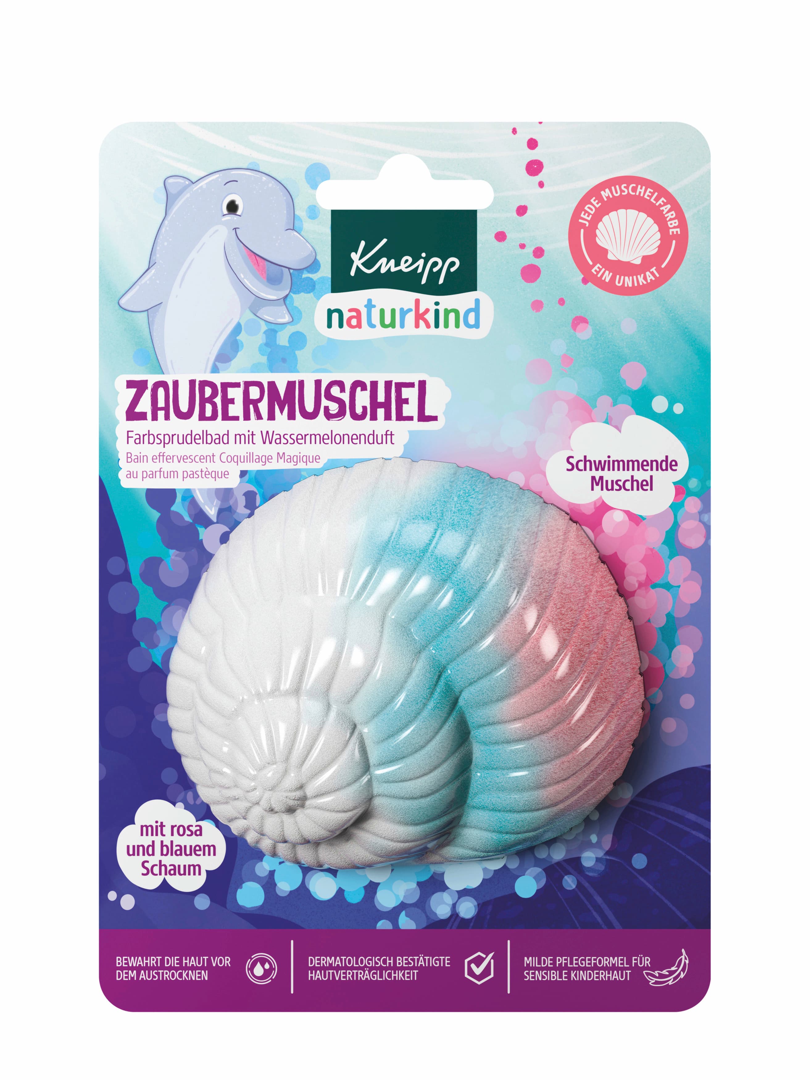 Kneipp naturkind Zaubermuschel Farbstrudelbad