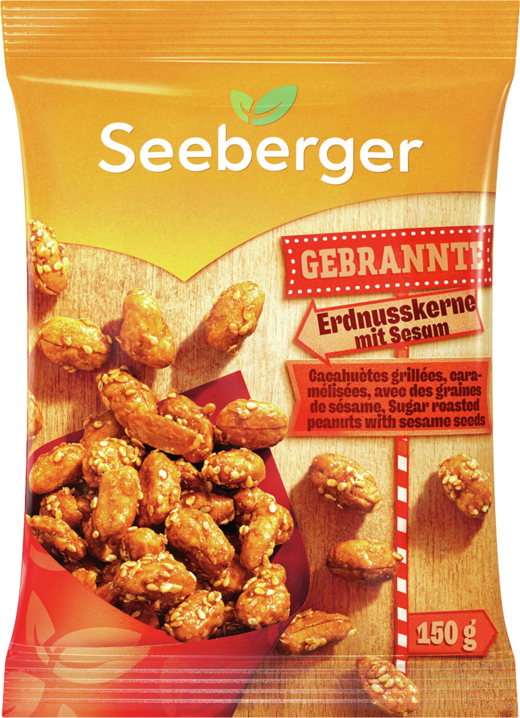 Seeberger Gebrannte Erdnusskerne mit Zuckerkruste und Sesam