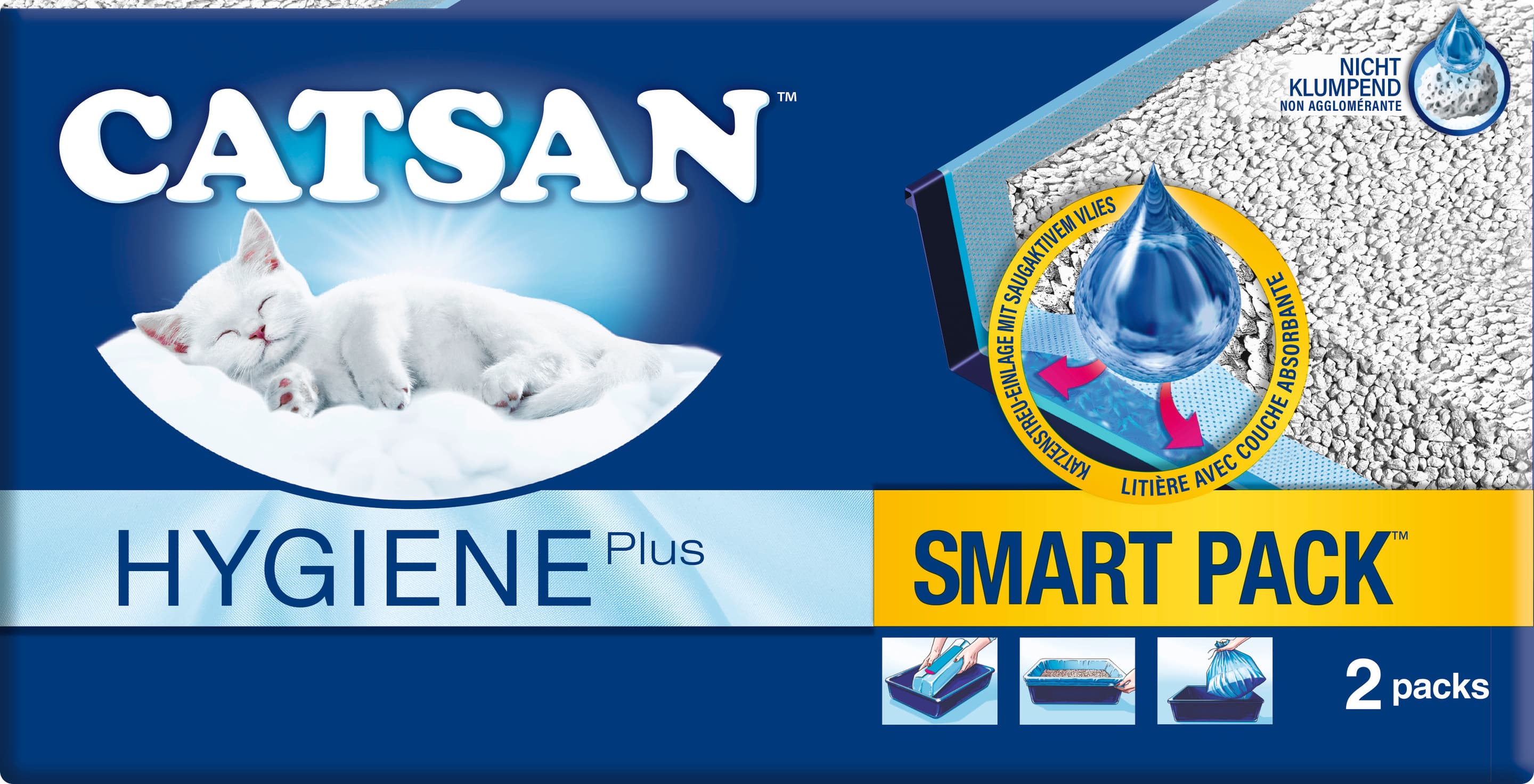 CATSAN™ Hygiene Plus SMART PACK™ 2 x 4l