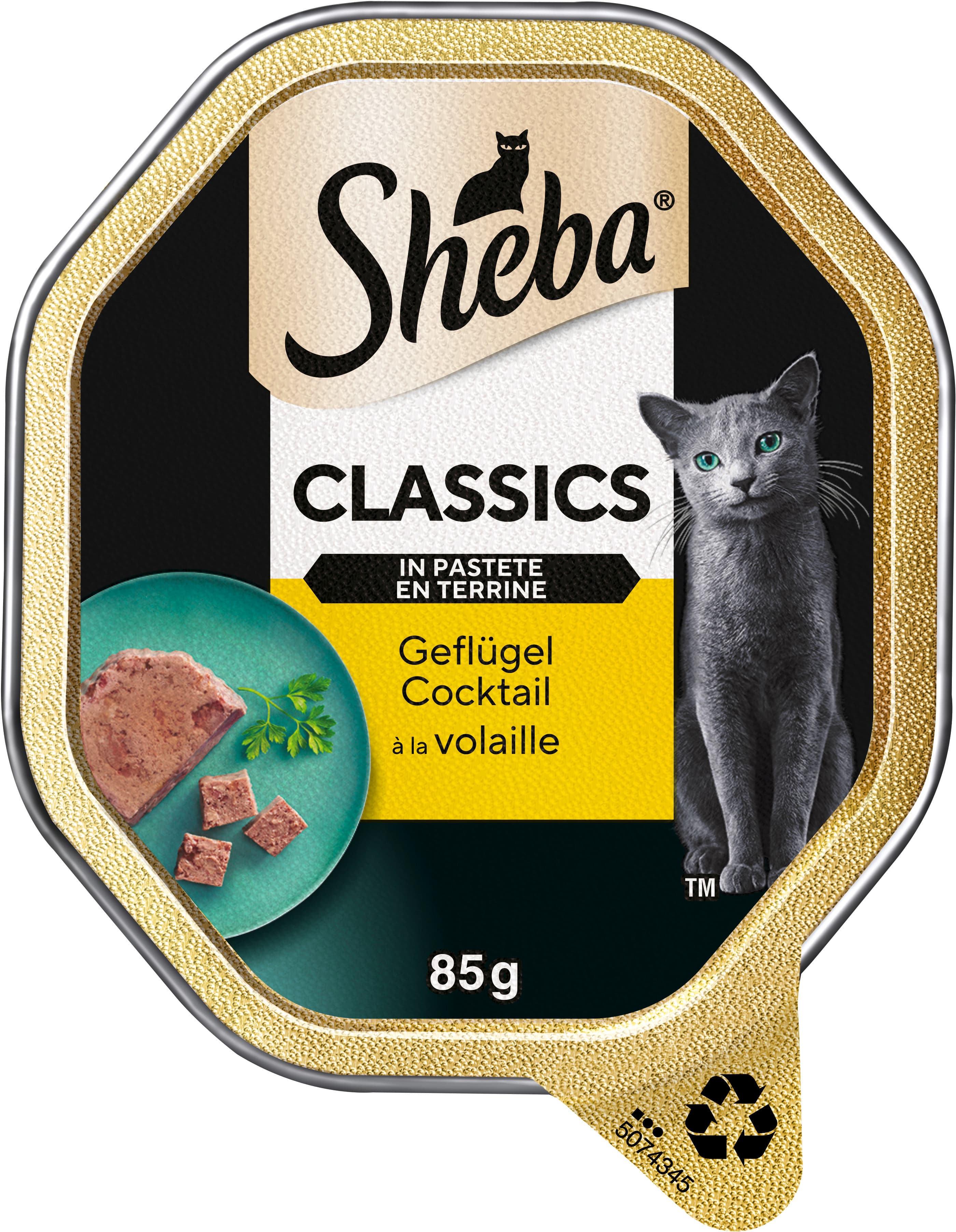 SHEBA® Schale Classics in Pastete mit Geflügel Cocktail 85g