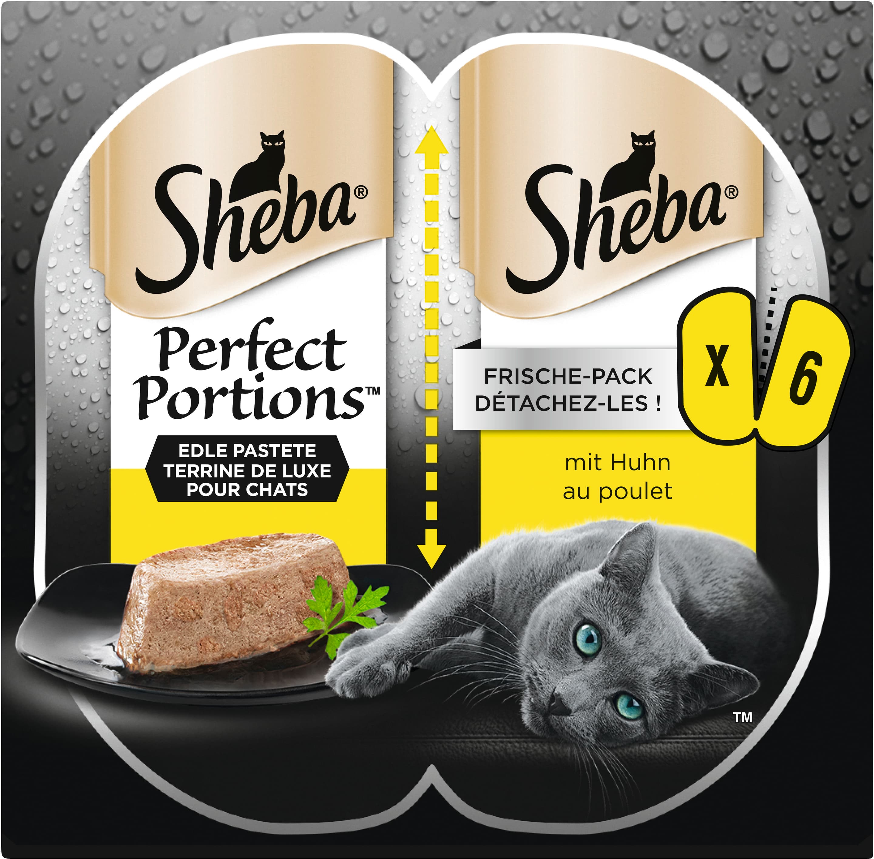 SHEBA® Perfect Portions™ Edle Pastete mit Huhn Portionsbeutel