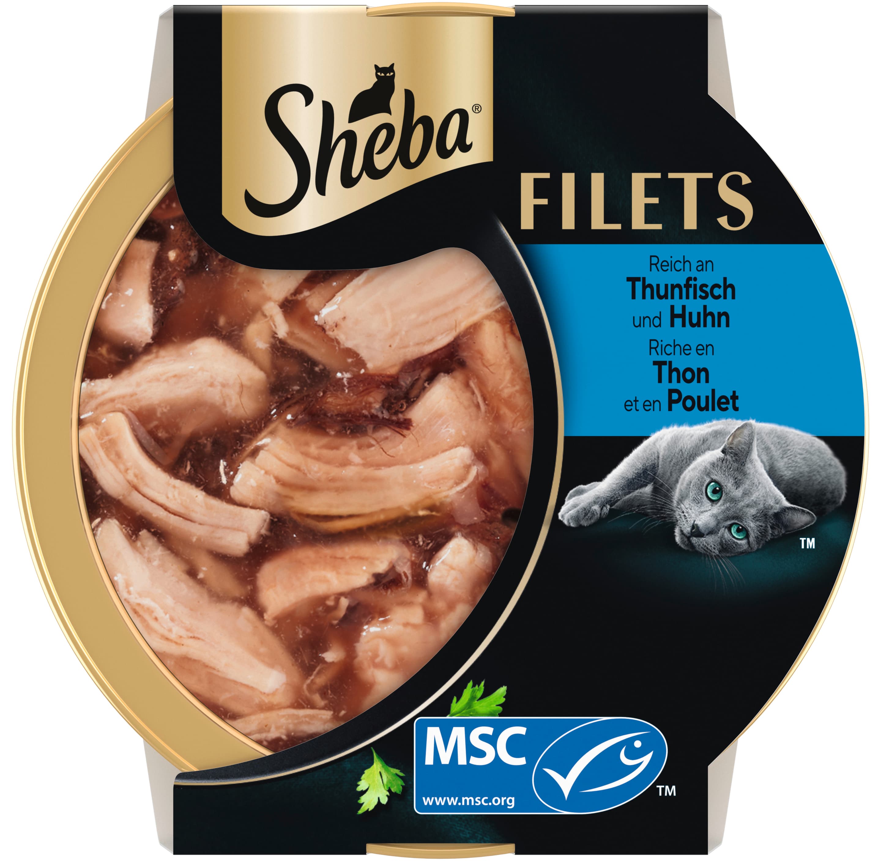 SHEBA® Schale Filets Huhn mit Thunfisch MSC