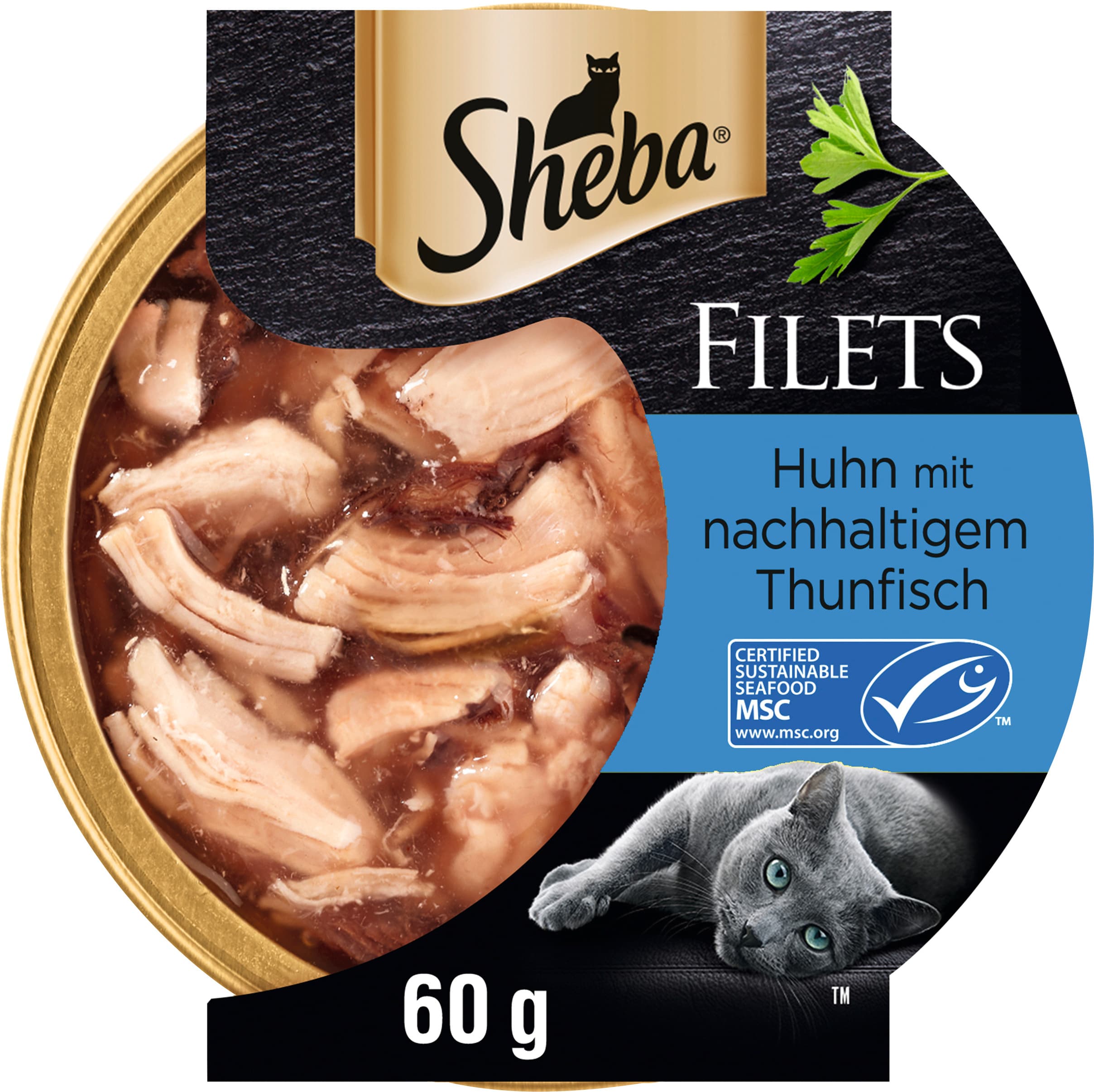 SHEBA® Schale Filets Huhn mit Thunfisch MSC