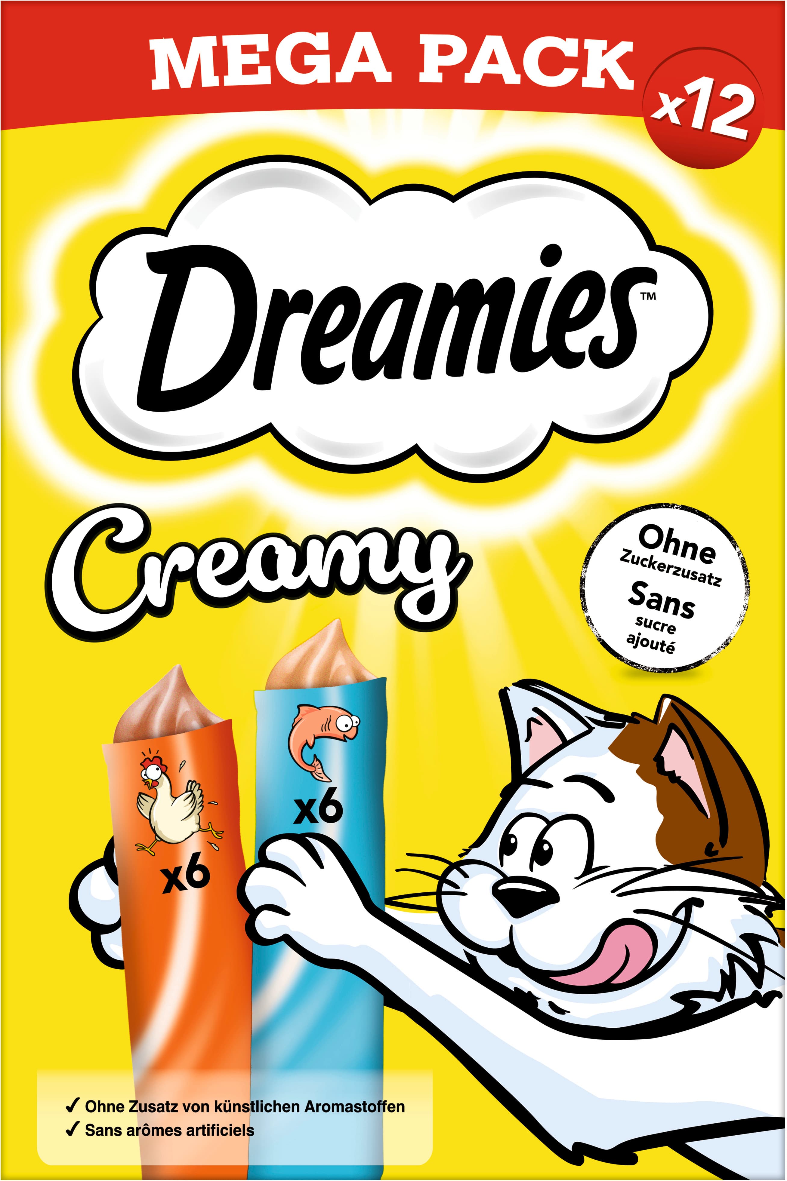 Dreamies Creamy Huhn & Lachs Mega Pack
