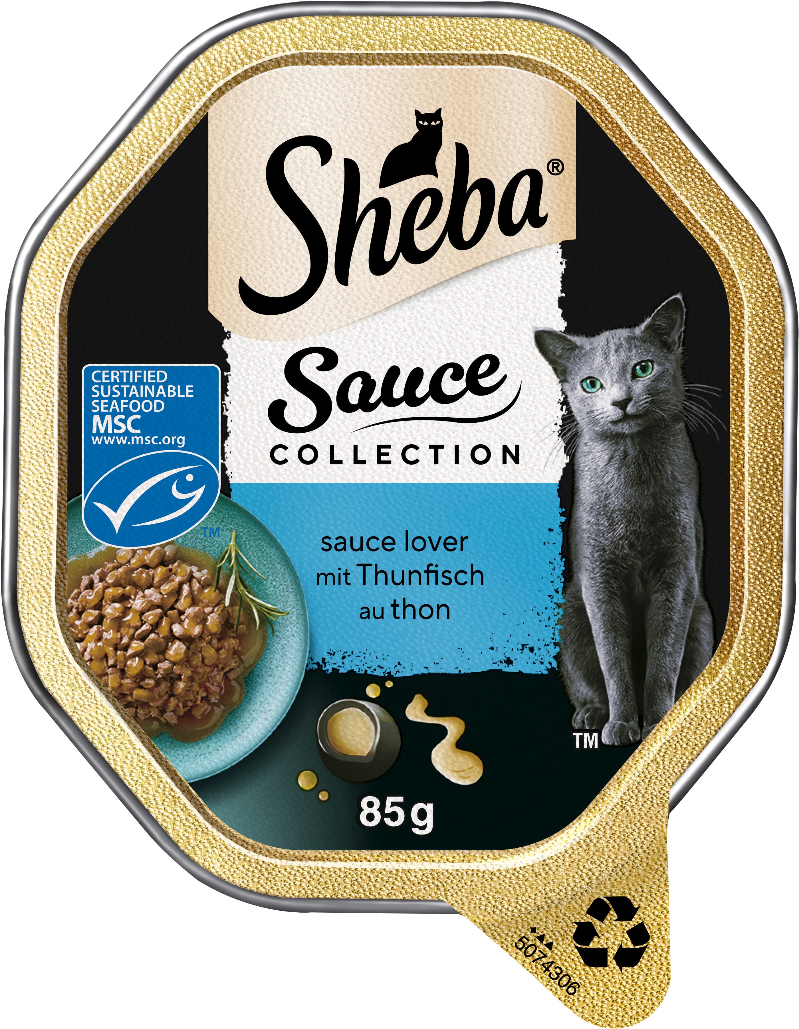 SHEBA® Schale Sauce Lover mit Thunfisch MSC 85g