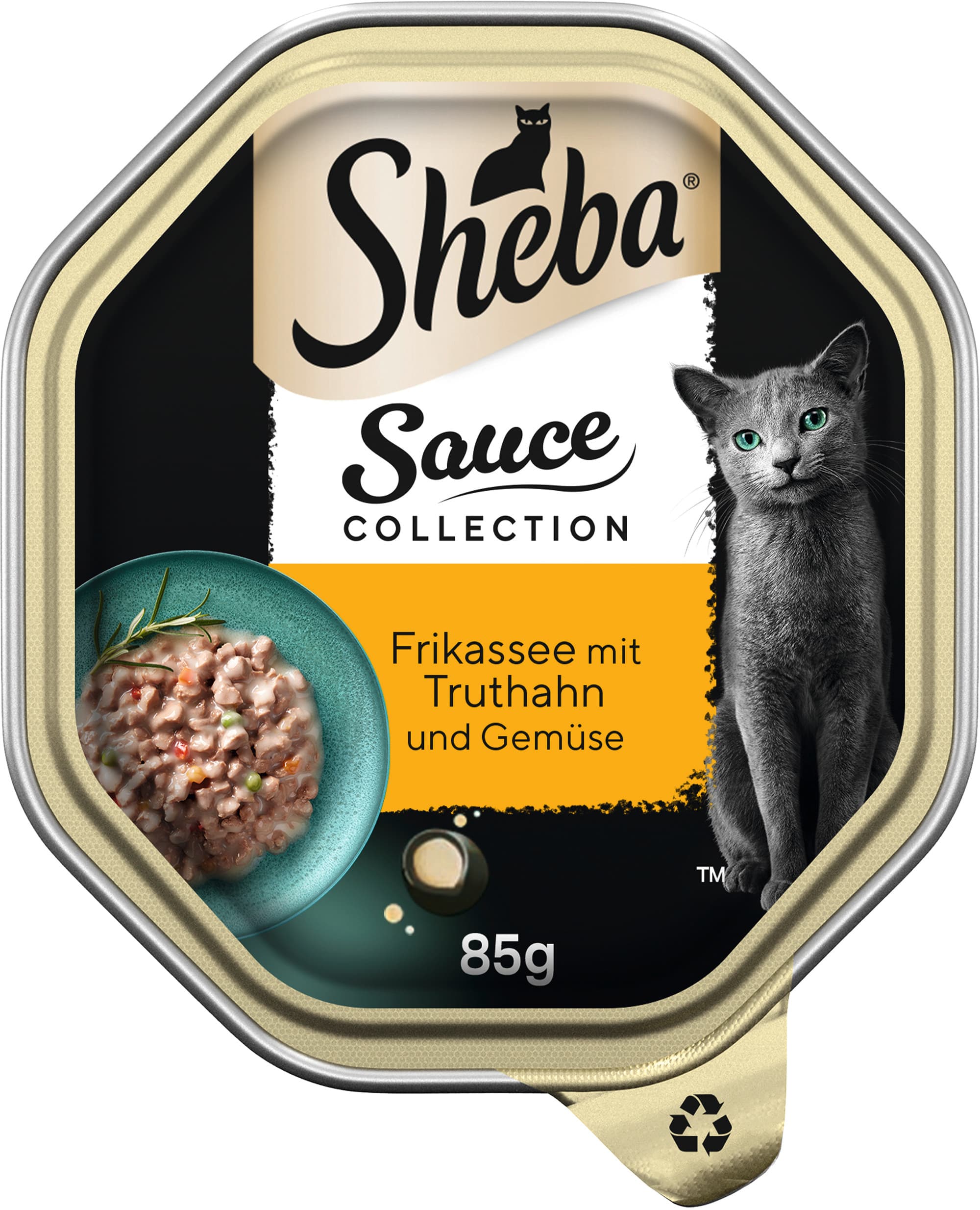 SHEBA® Schale Sauce Spéciale Frikassee mit Truthahn und Gemüse 85g