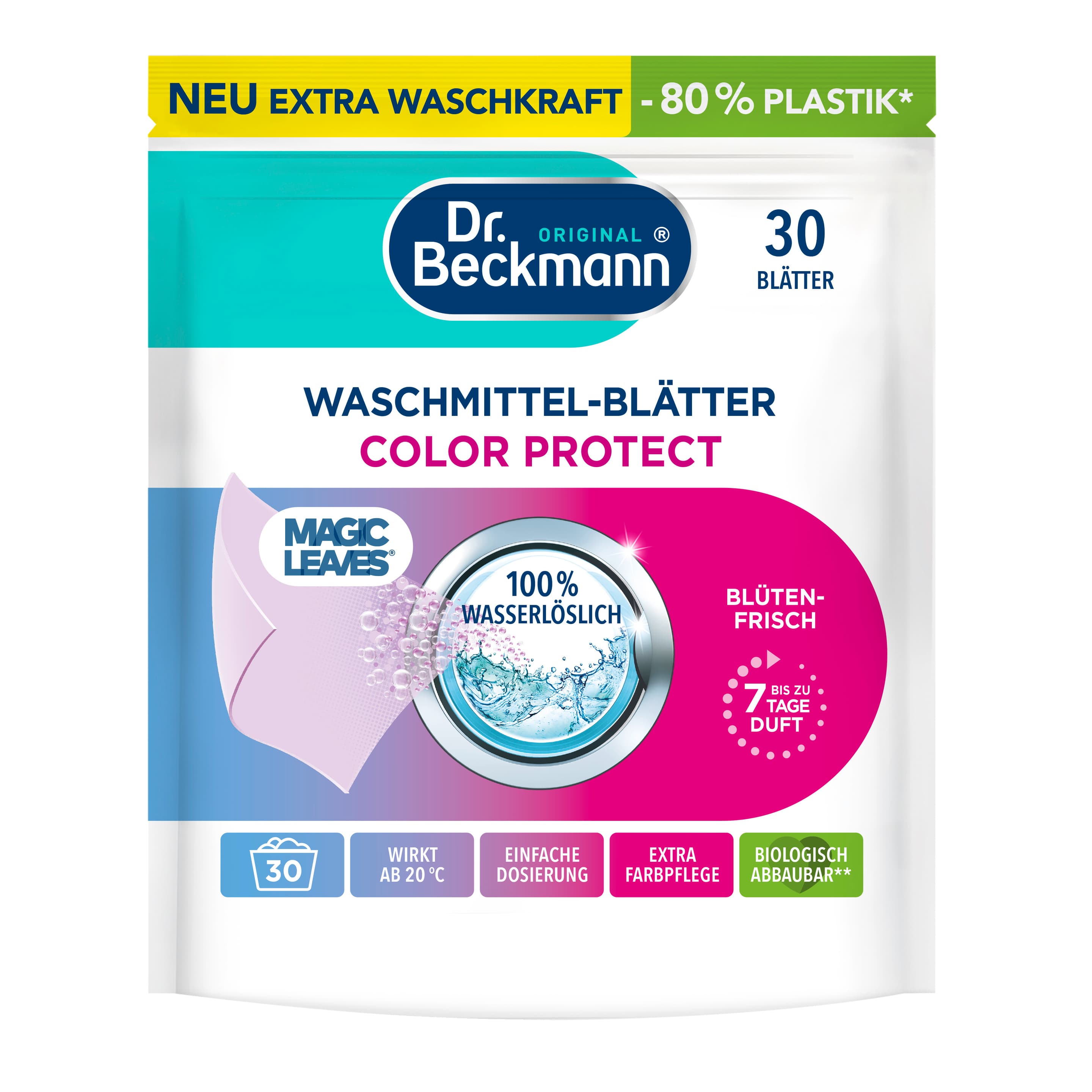Dr. Beckmann Waschmittel-Blätter Color Protect Blütenfrisch