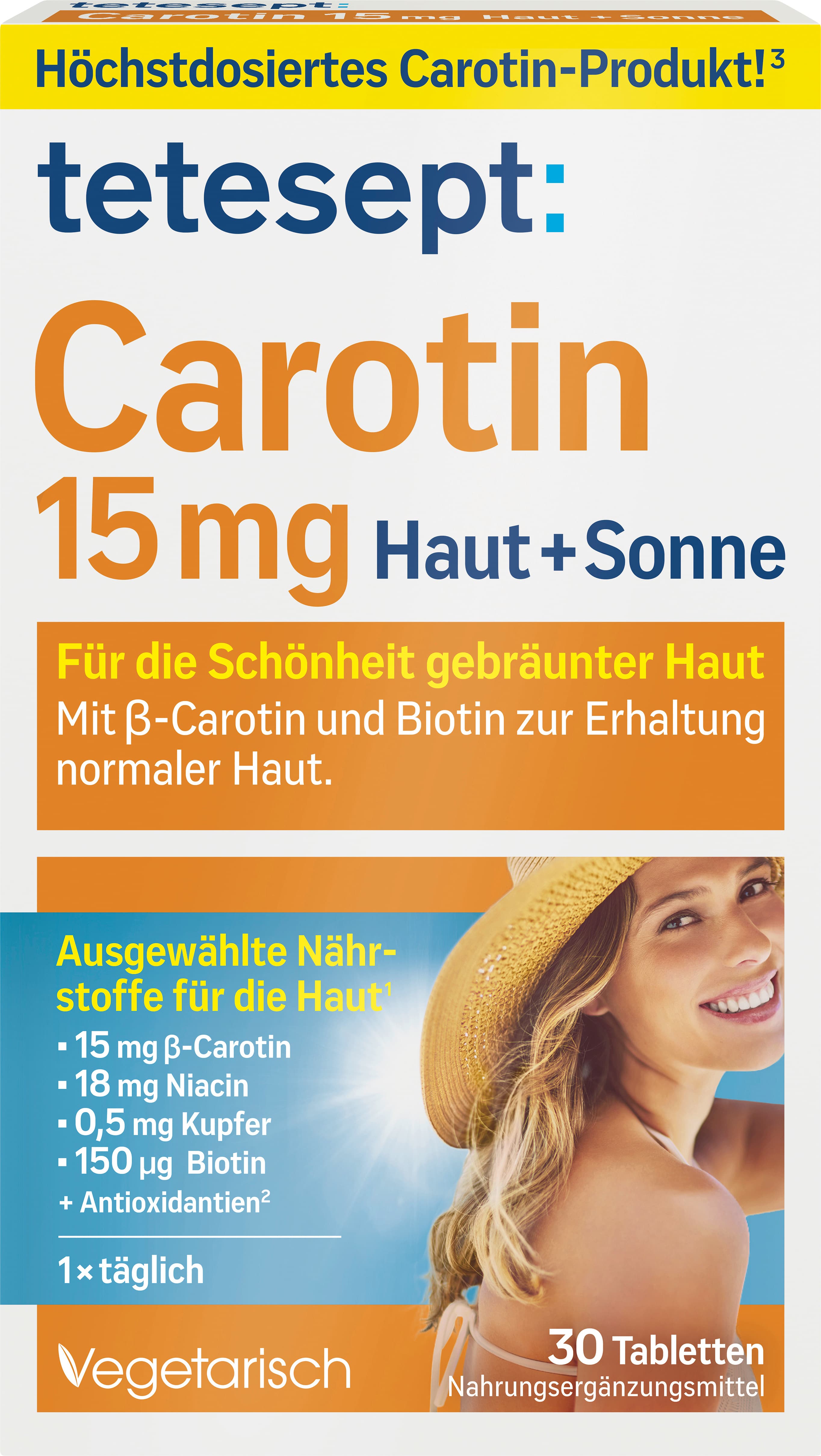 tetesept Carotin 15 mg Haut + Sonne