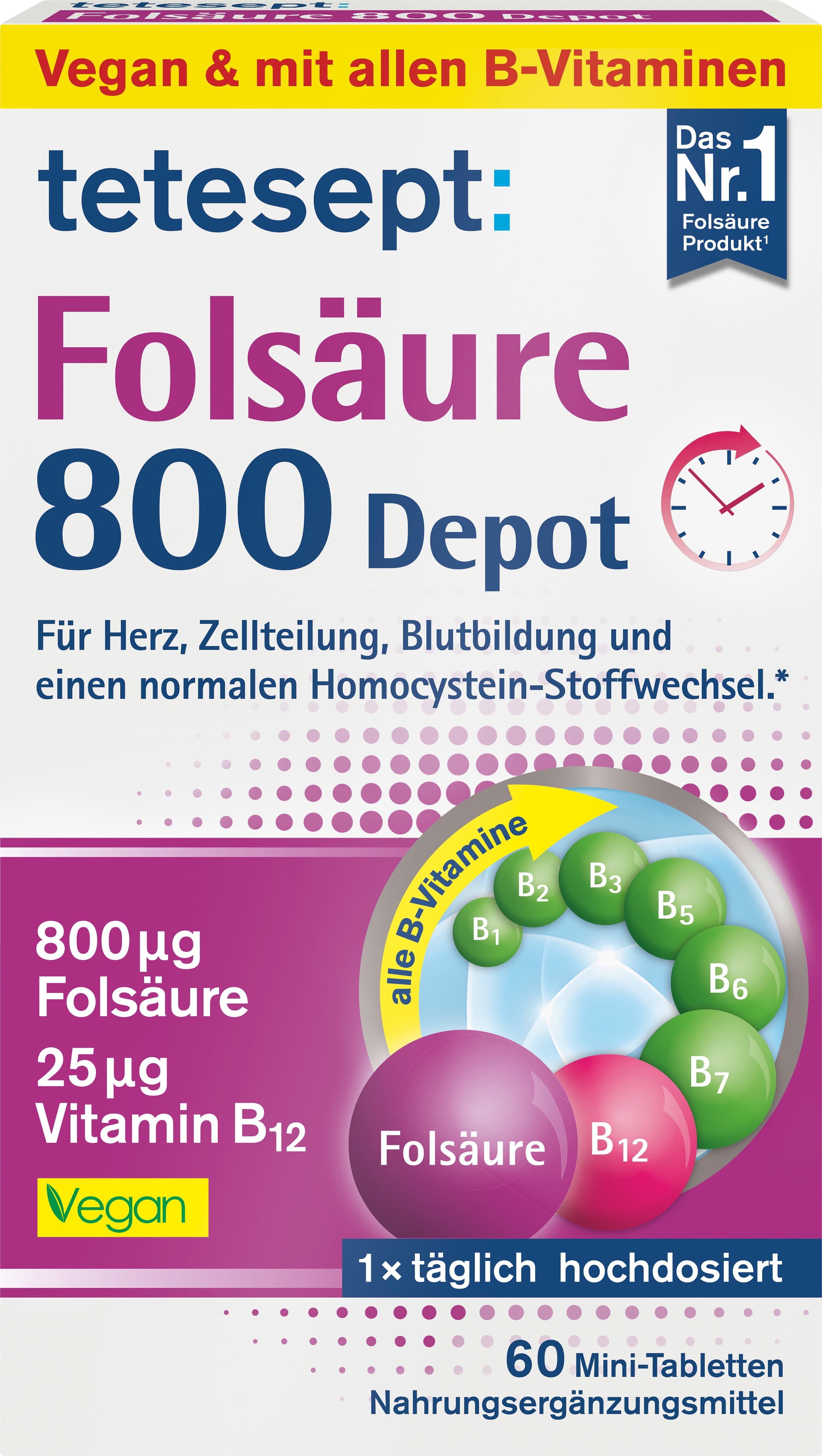 tetesept Folsäure 800 Depot