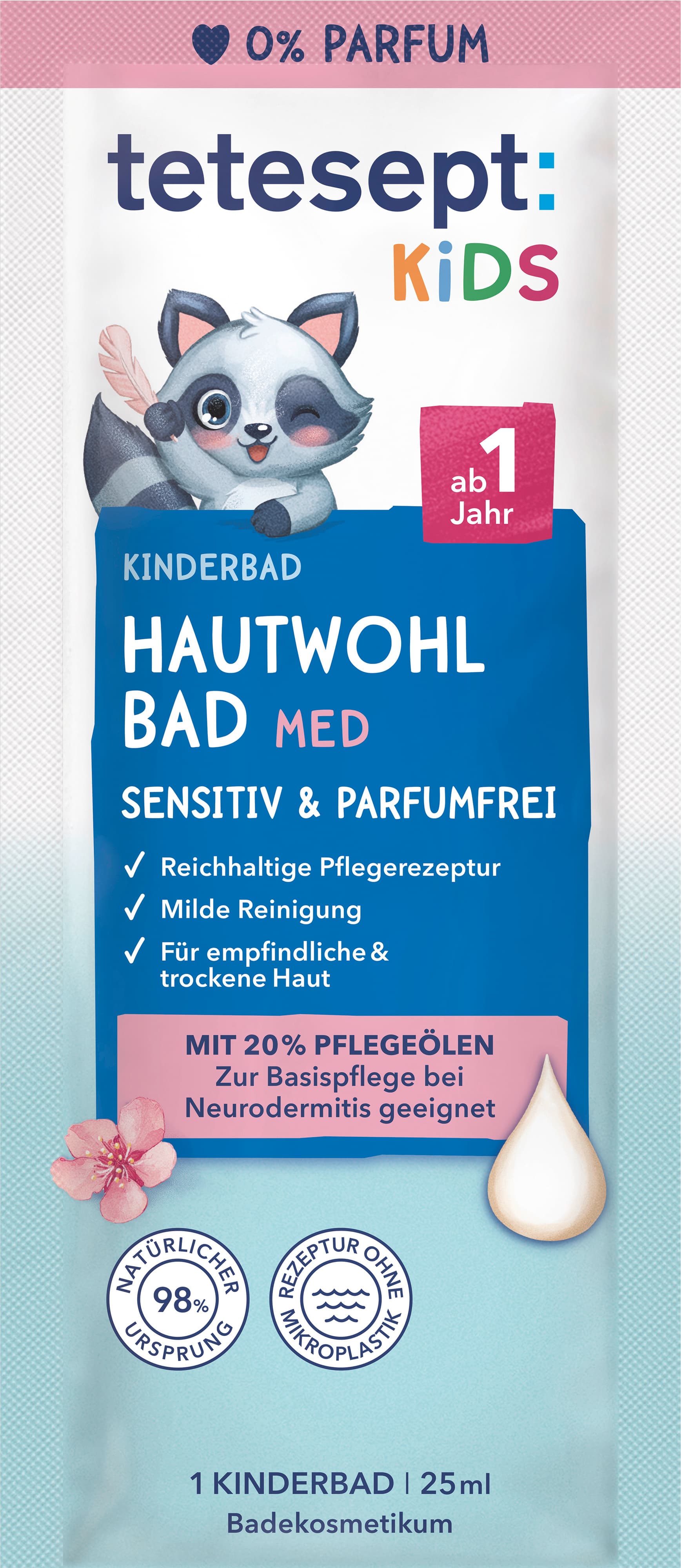 tetesept Kids Kinderbad Hautwohl Bad Men Sensitiv & Parfumfrei