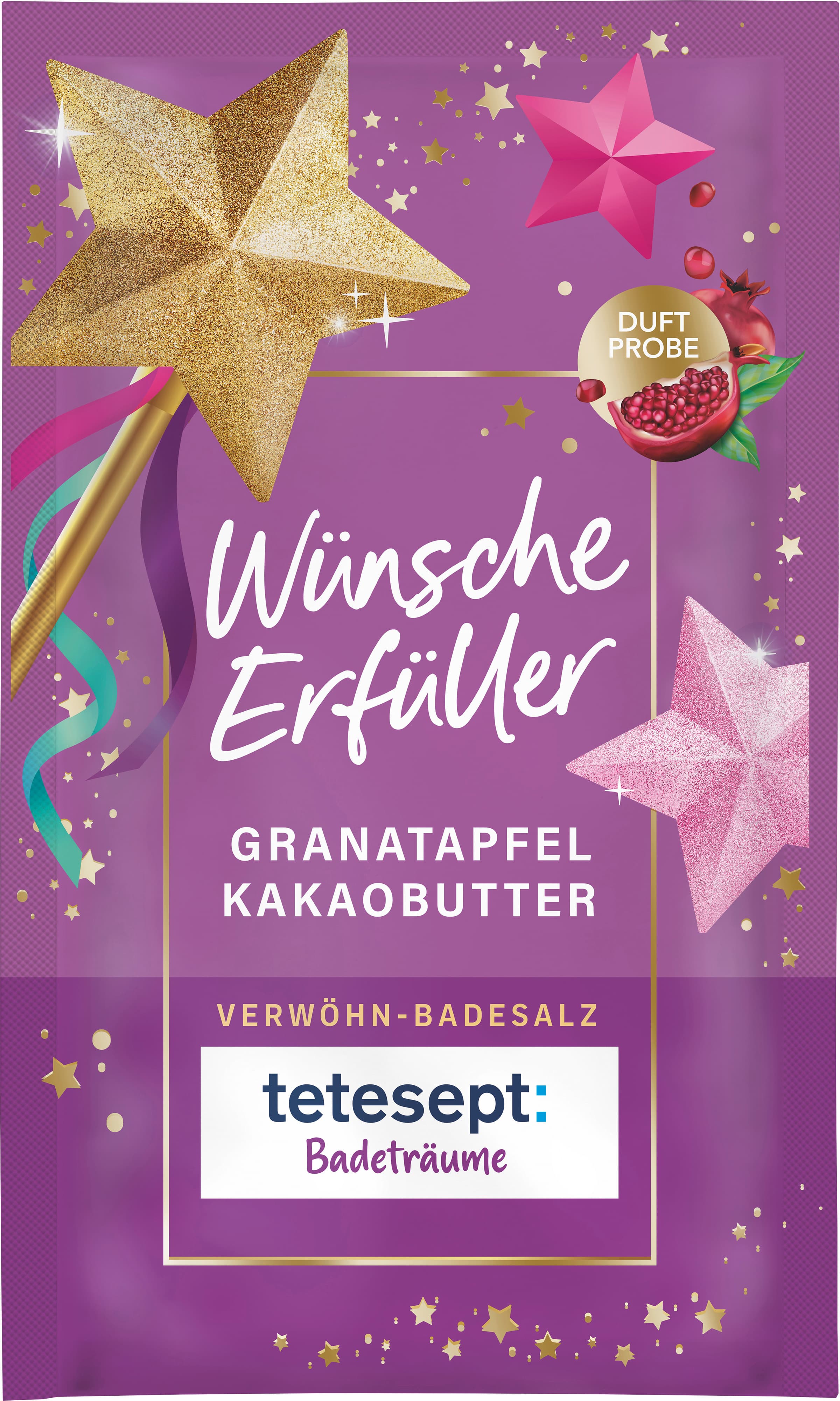 tetesept Badesalz Wunscherfüller Granatapfel Kakaobutter
