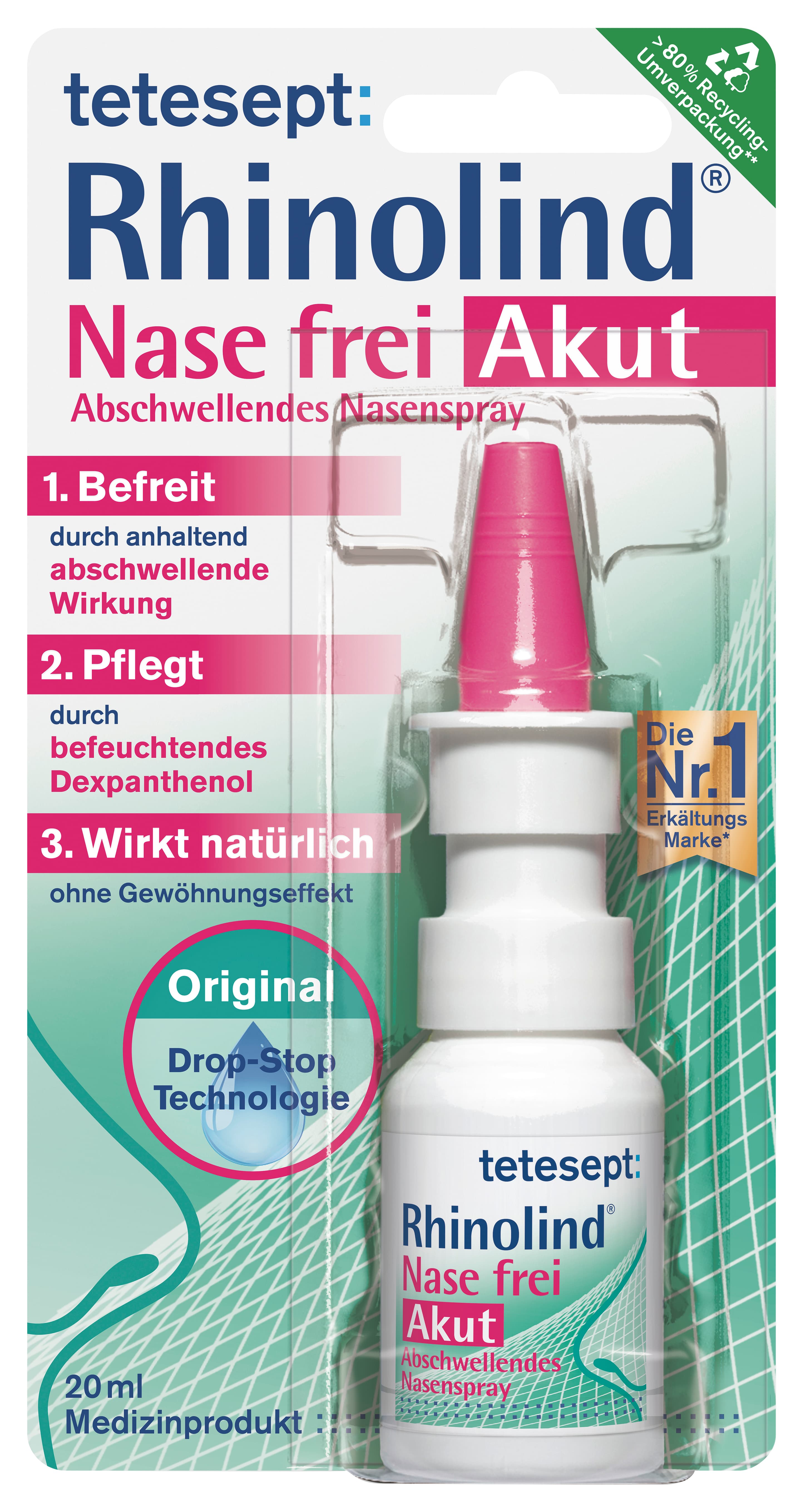 tetesept Rhinolind® Nase frei Akut Abschwellendes Nasenspray