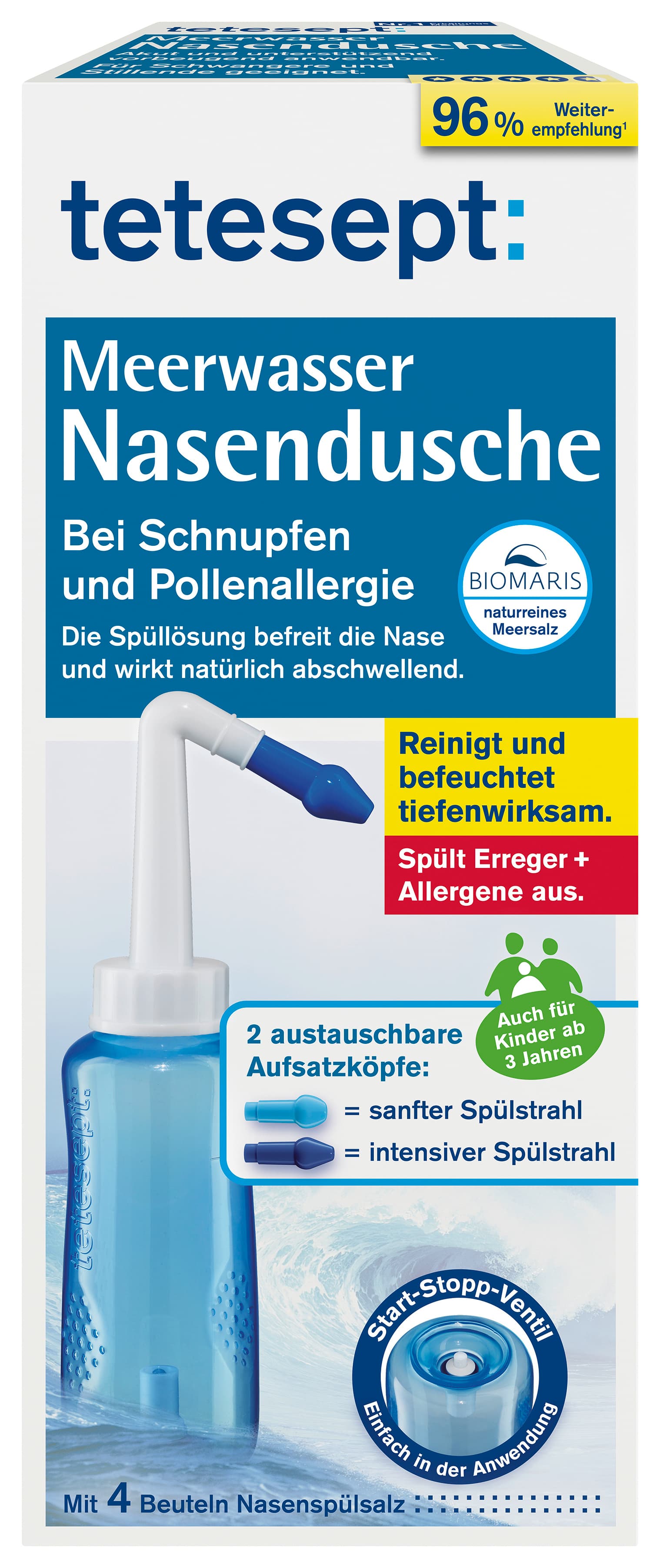 tetesept Meerwasser Nasendusche