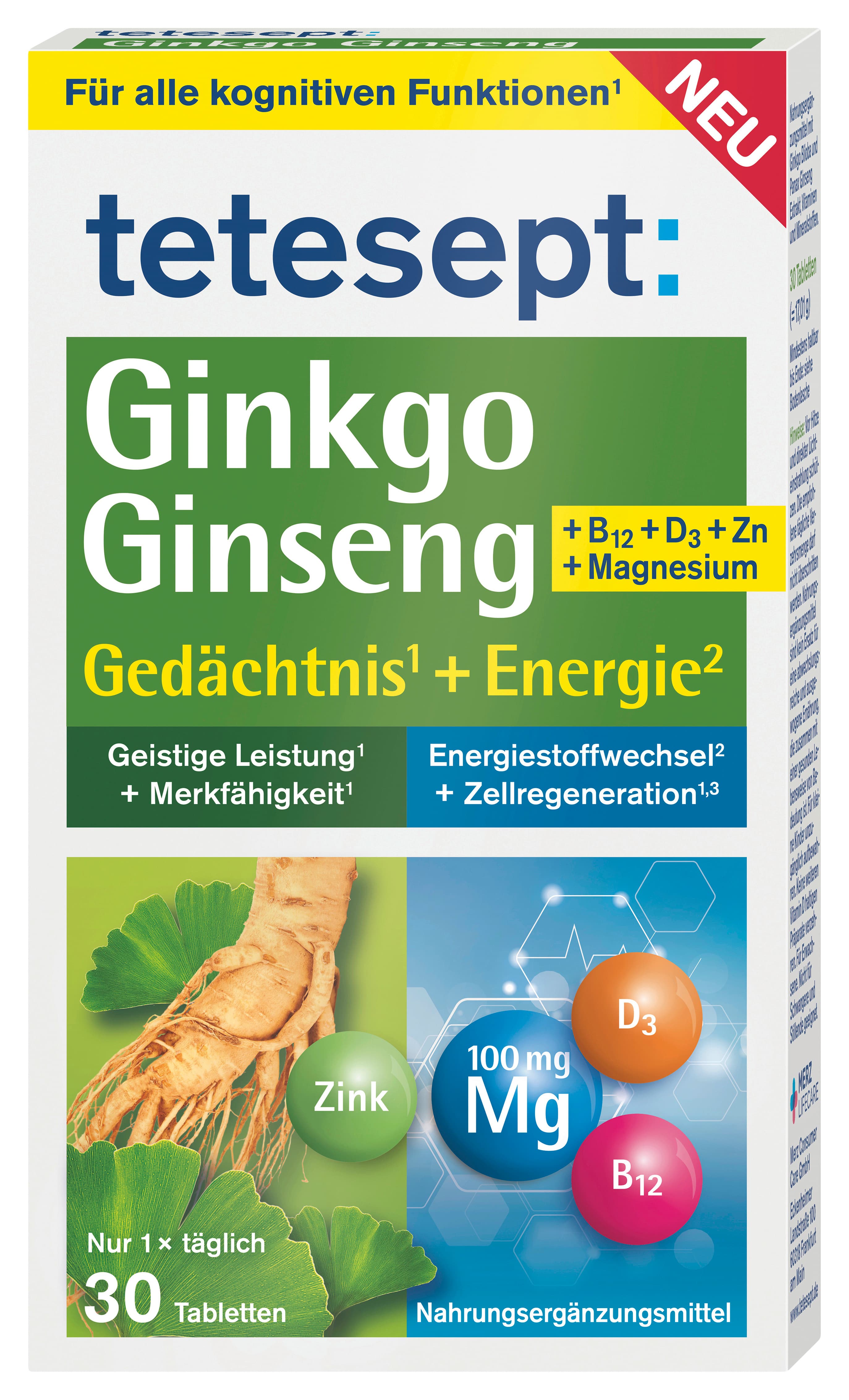 tetesept Ginkgo Ginseng Tabletten
