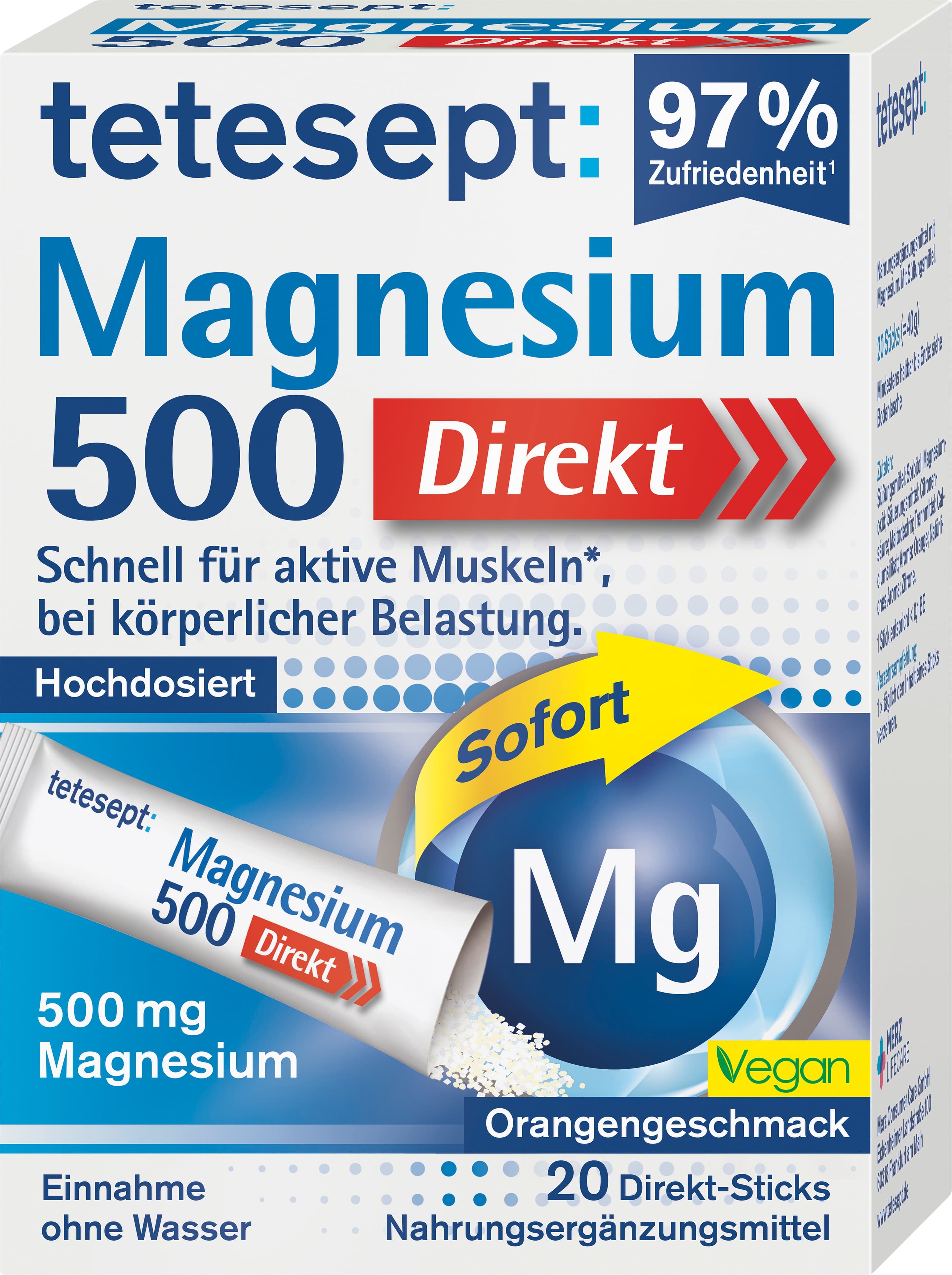 tetesept Magnesium 500 Direkt-Sticks