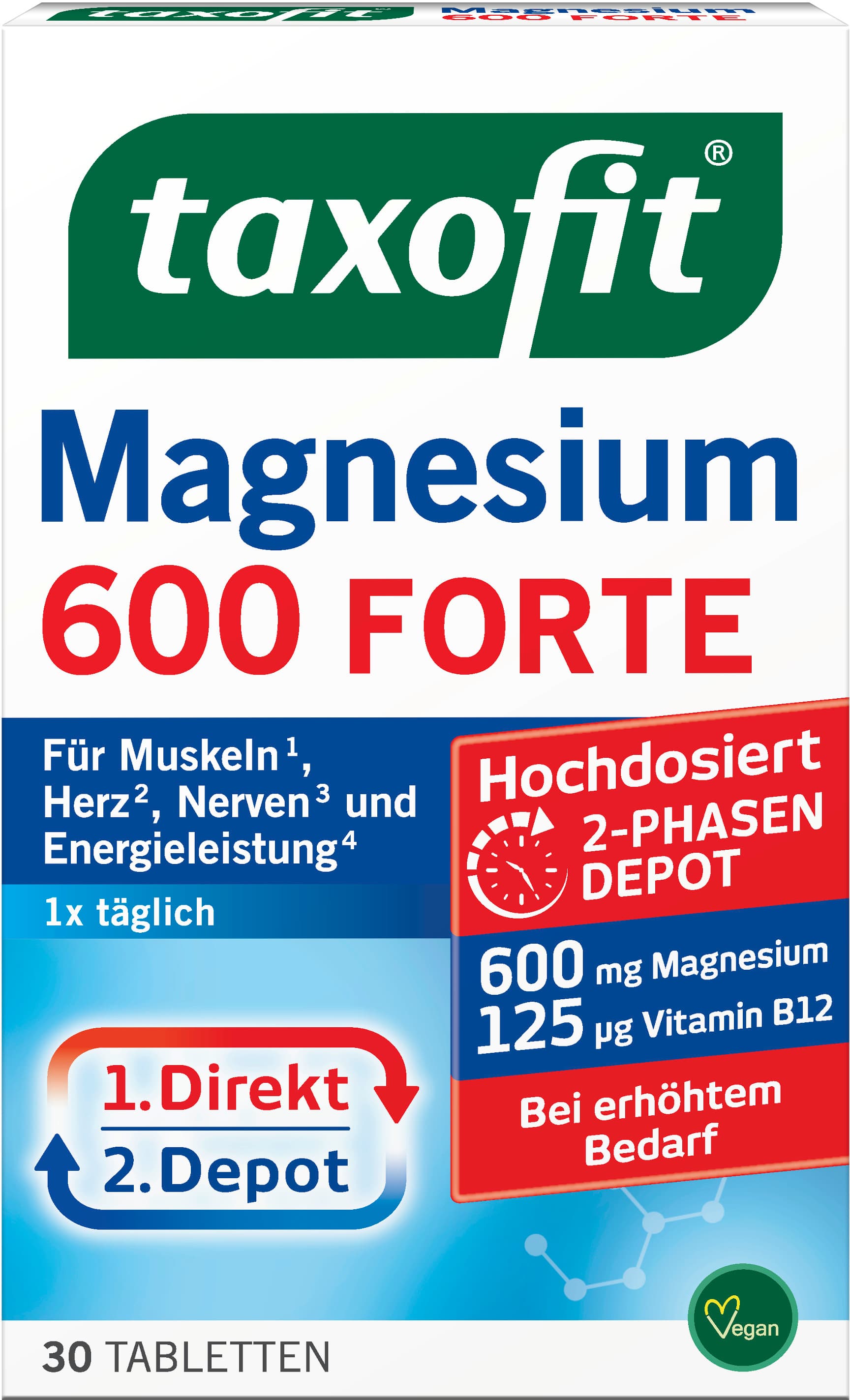 TAXOFIT Magnesium 600 Depot Tabletten 30 St