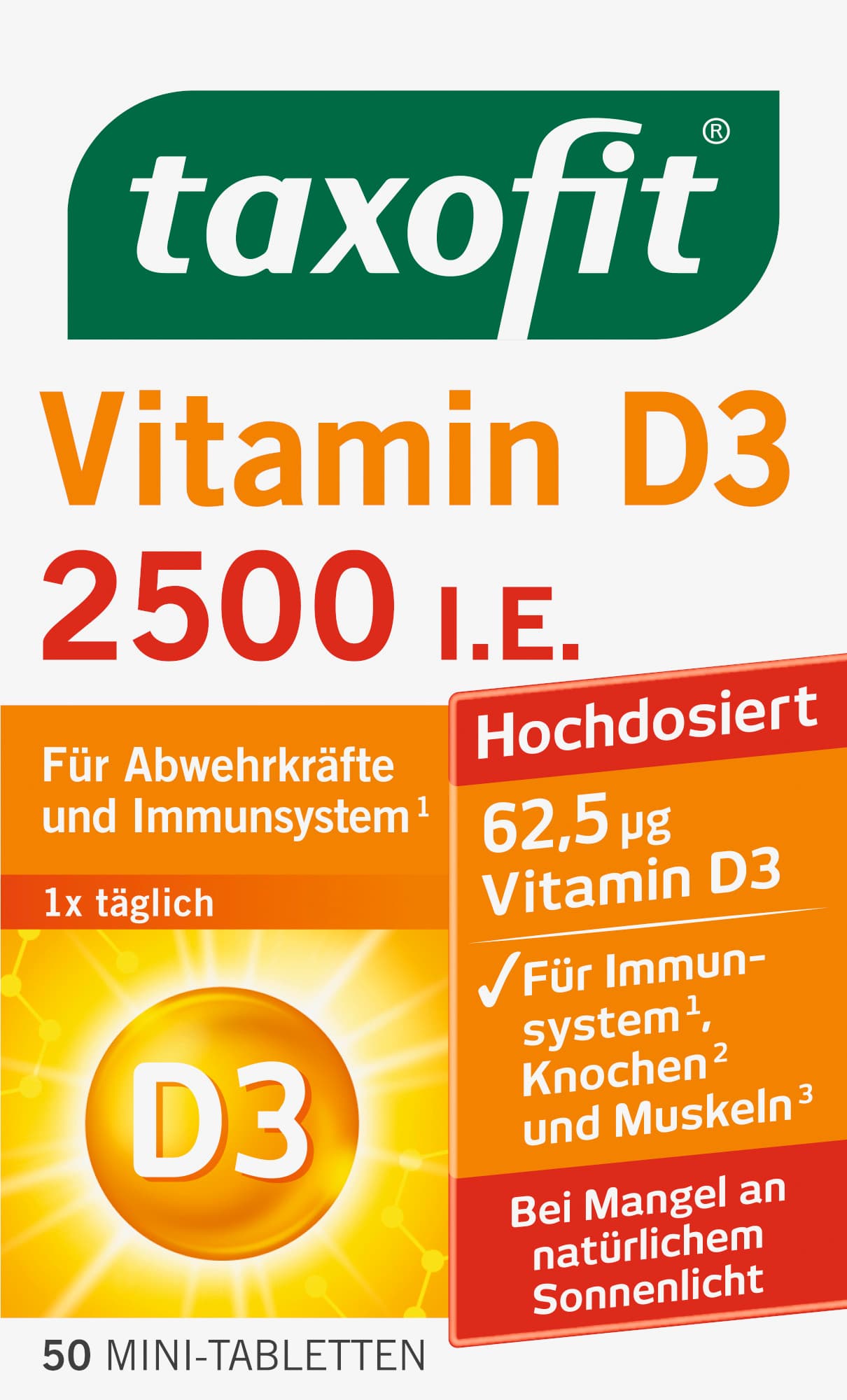 Taxofit Vitamin D3 2500 I.E.