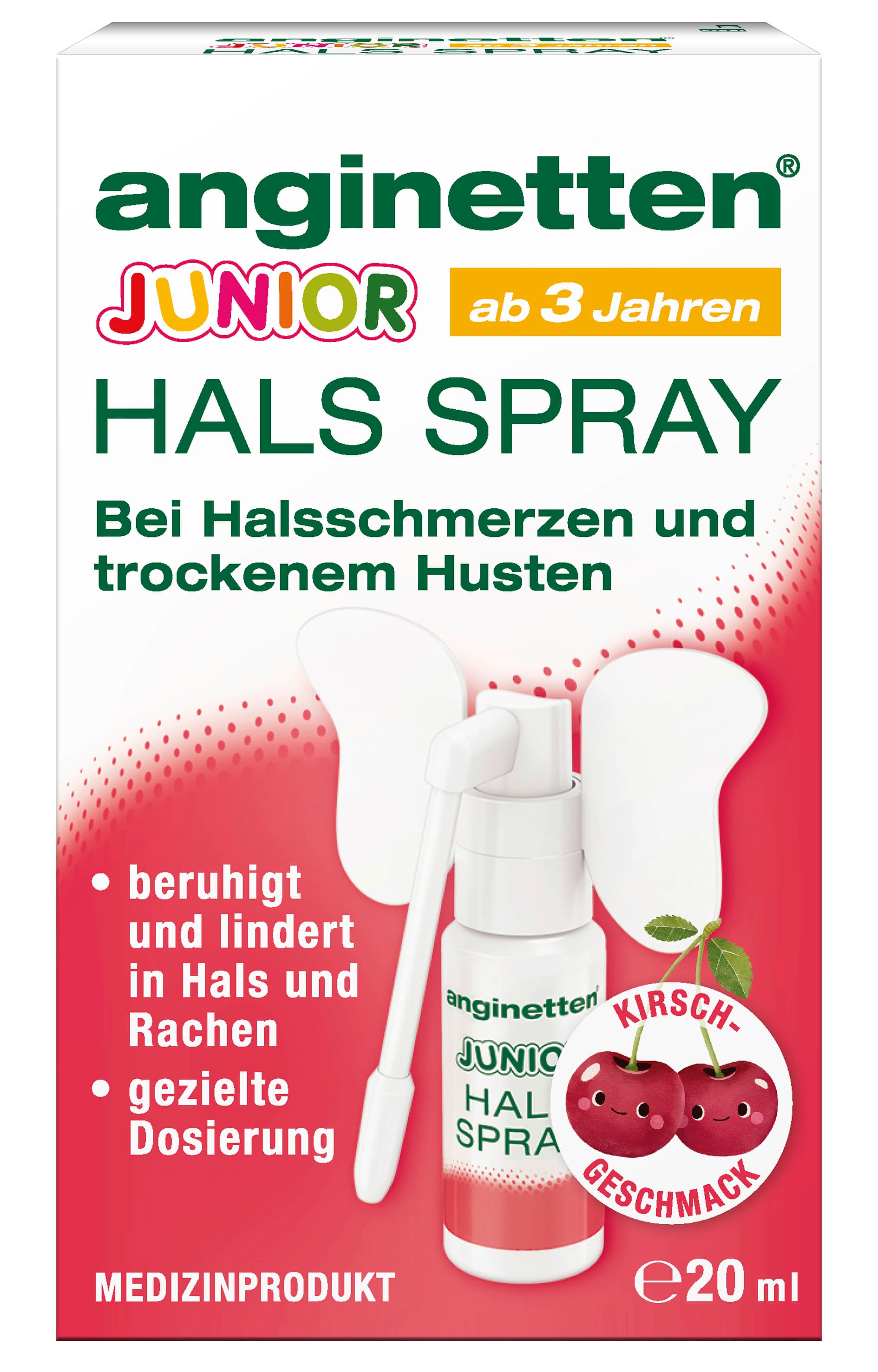 anginetten Junior Hals Spray Kirsch-Geschmack