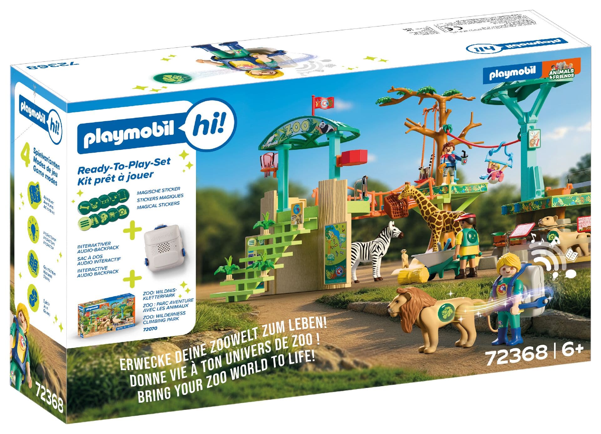 PLAYMOBIL hi! 72368 Zoo Ready-to-Play Set