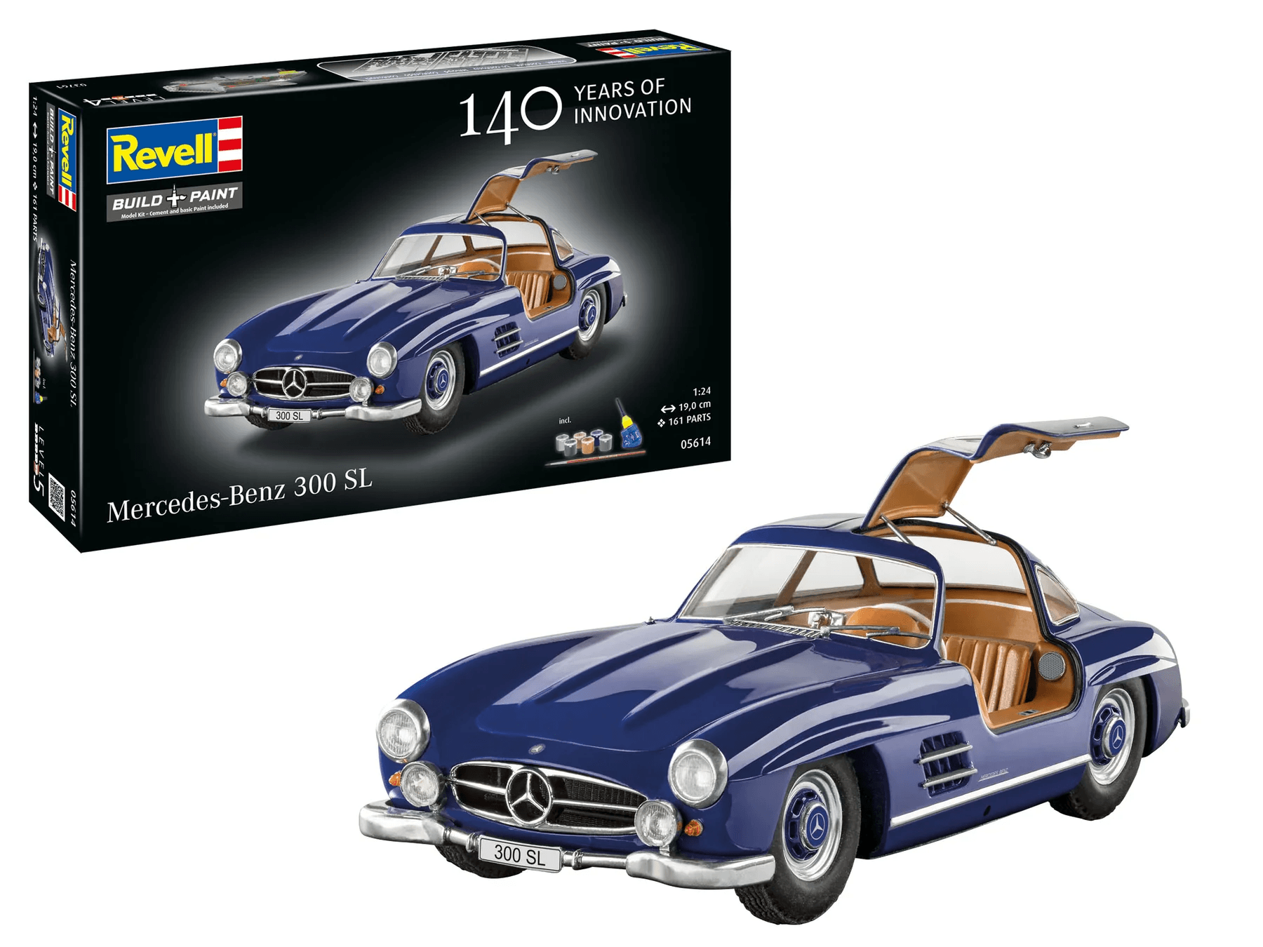 Revell 05614 Geschenkset Mercedes-Benz 300 SL 1:24 mit Farben und Kleber