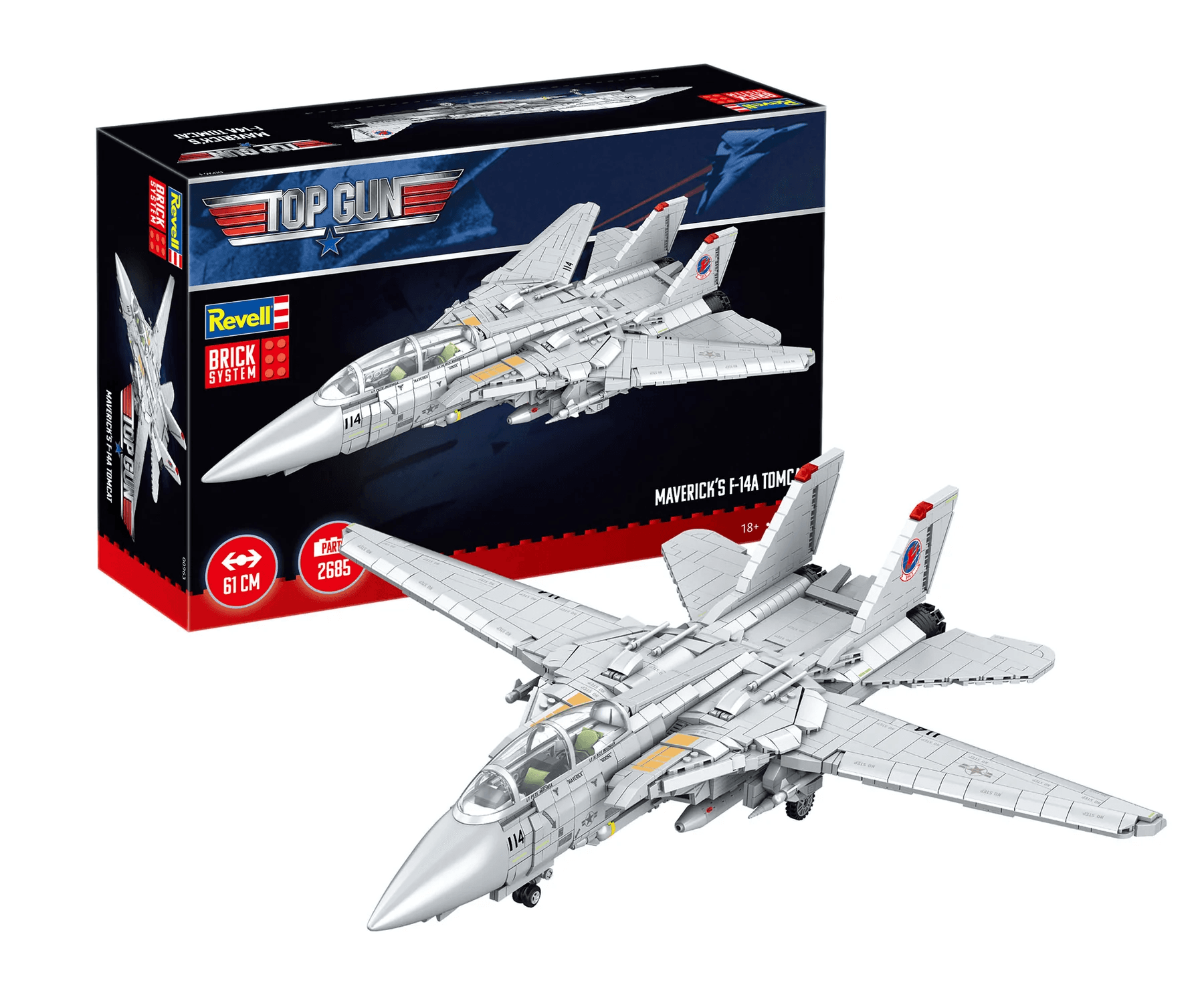 Revell 00963 Brick System Maverick's F-14A Tomcat Top Gun Klemmbaustein-Set 1:32