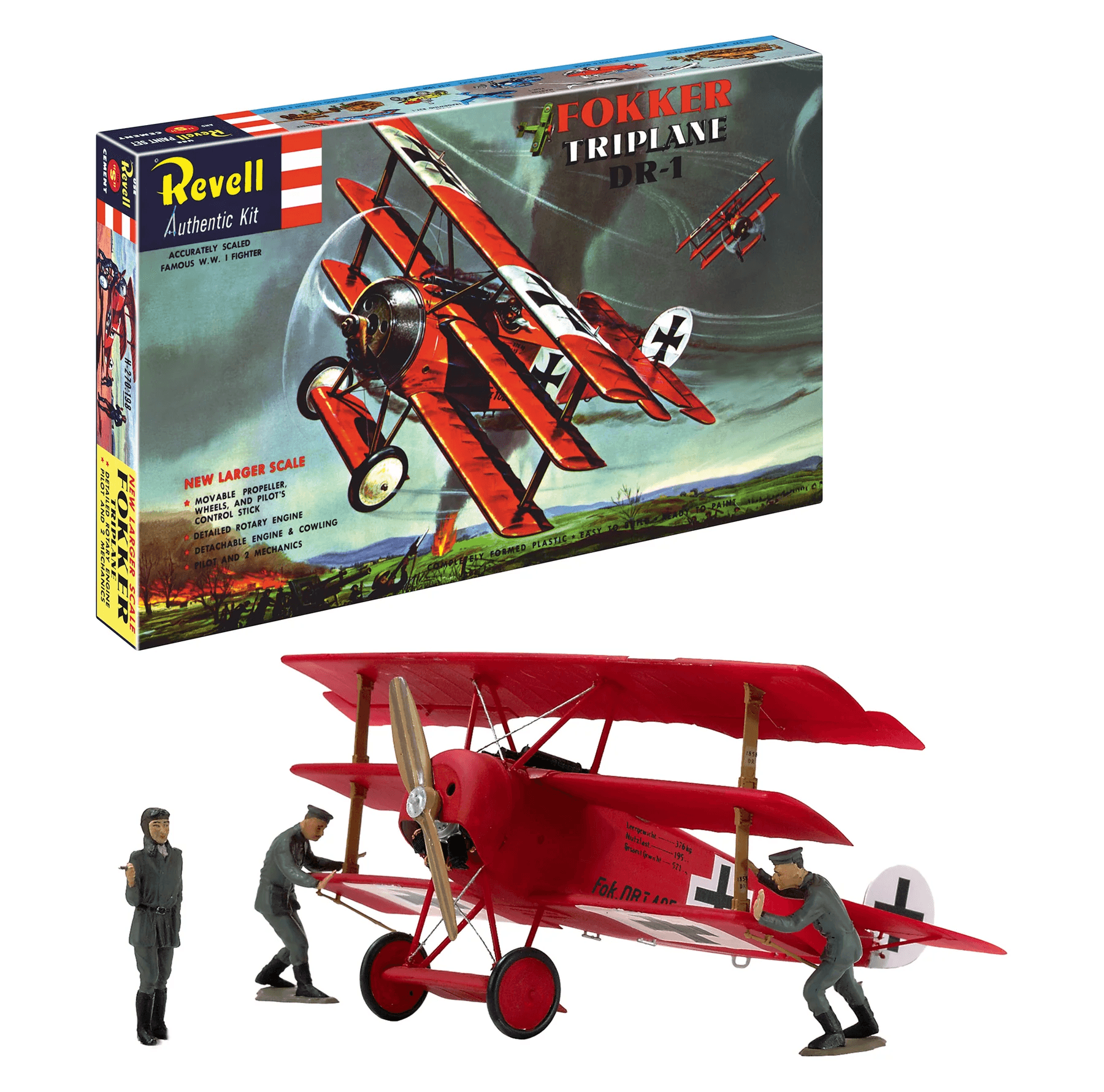 Revell 03762 Fokker Dr.1 75 Years Modellbausatz 1:28, 60 Teile