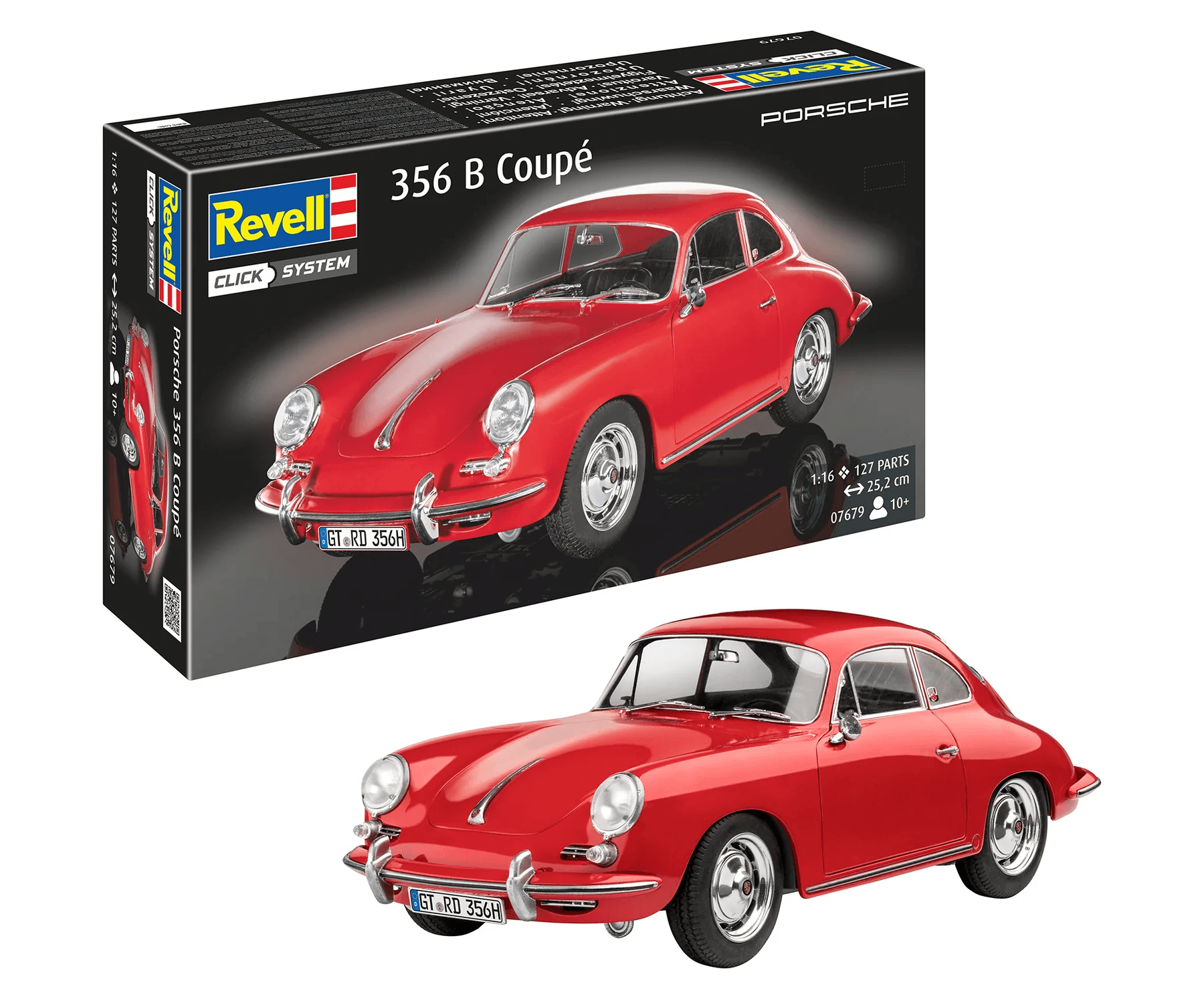 Revell 07679 Porsche 356 B Coupé Modellbausatz 1:16, 127 Teile